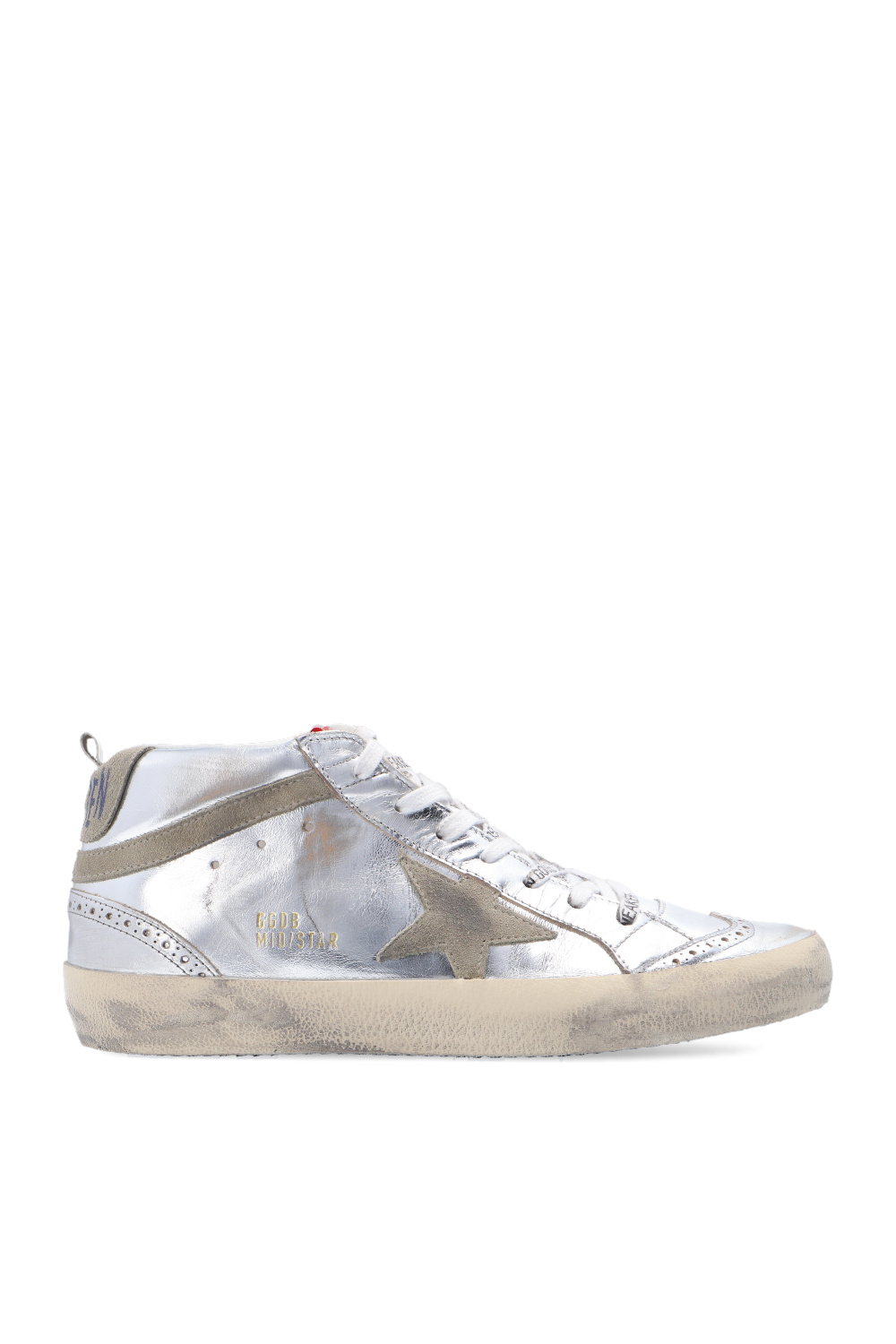Golden Goose Buty Sportowe Za Kostkę ‘Mid Star Classic’, Kobiety, Srebrny