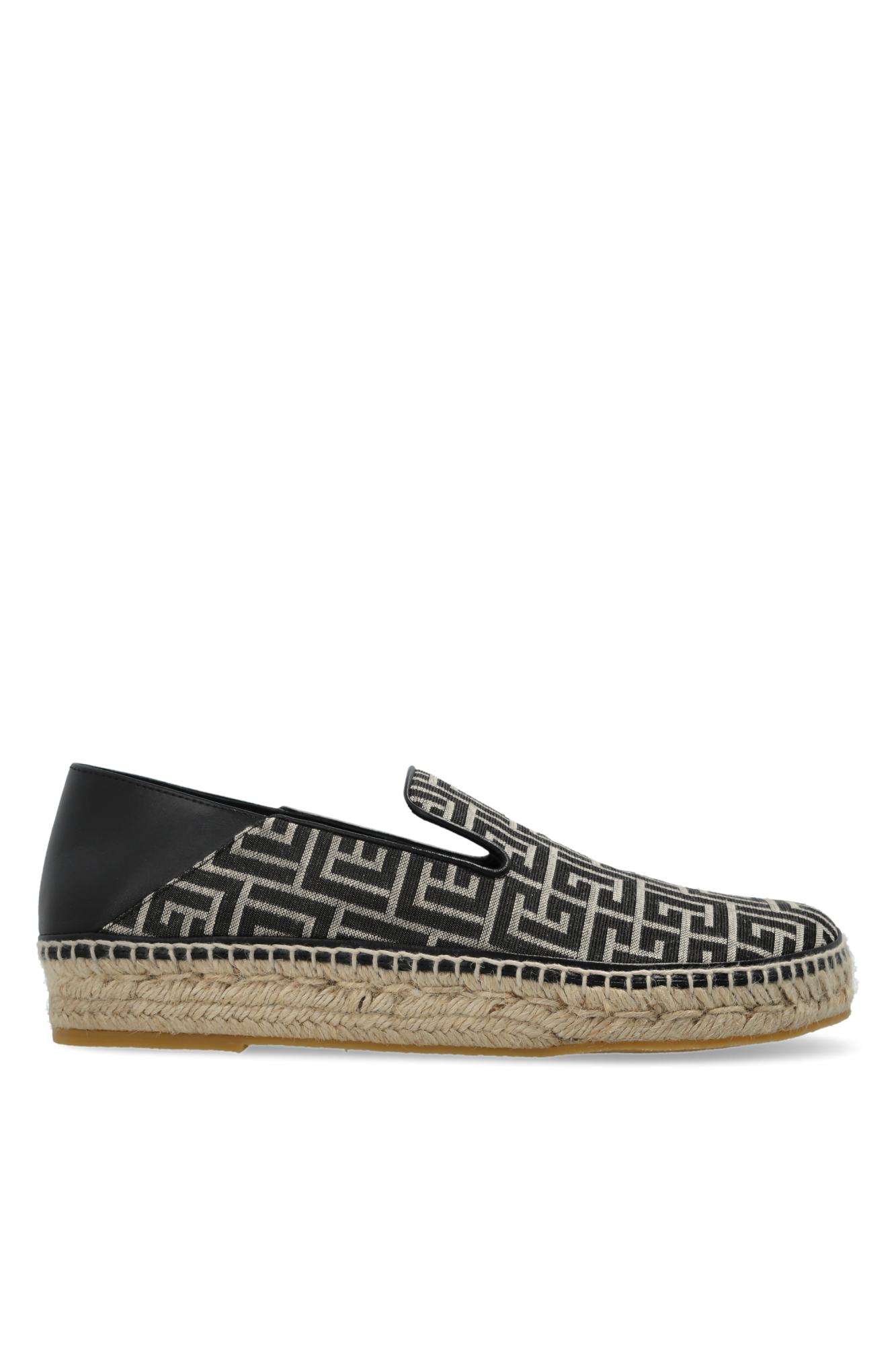 Balmain Espadryle Z Monogramem, Mężczyźni, Czarny