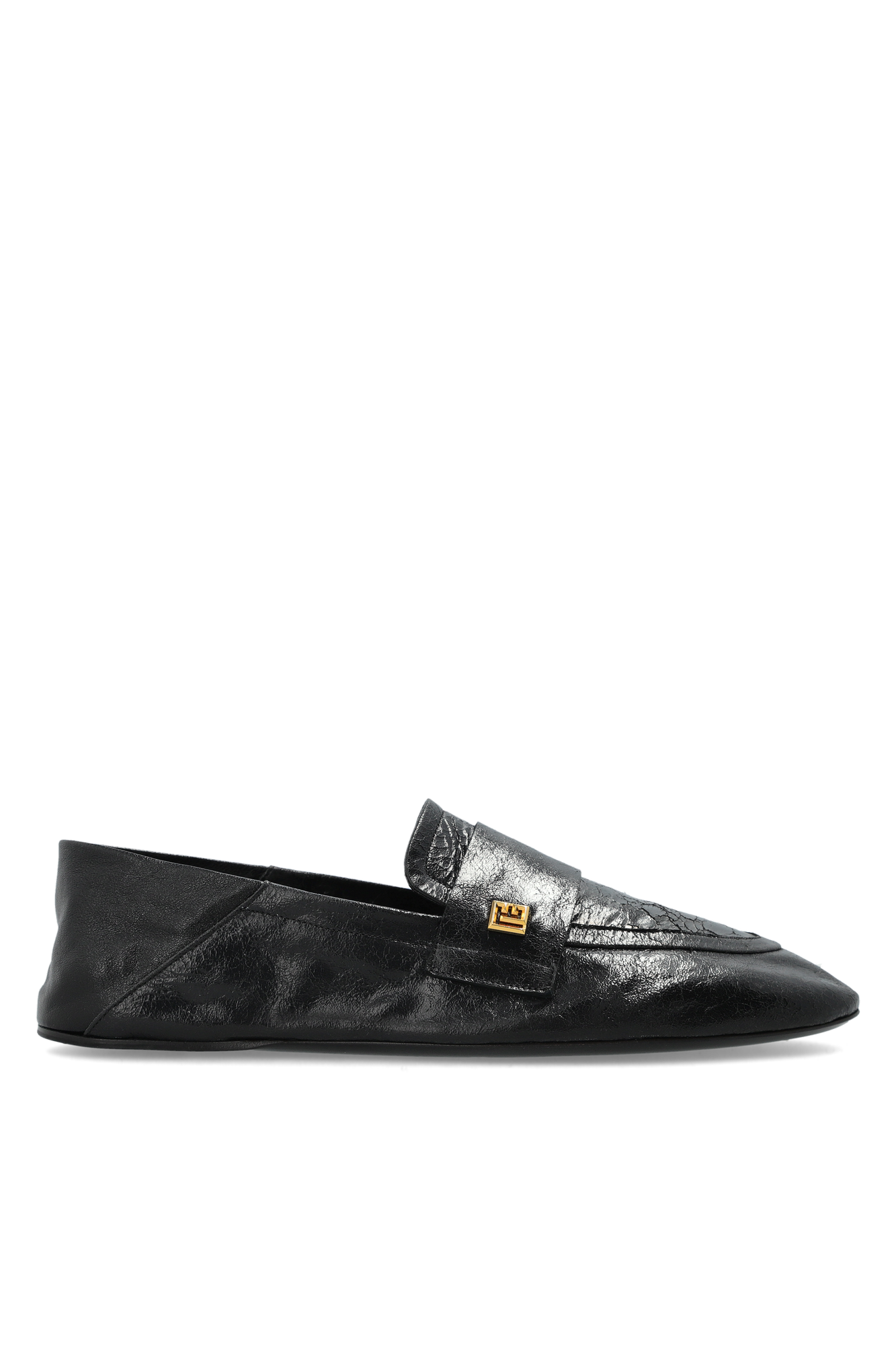 Balmain Skórzane Buty Typu `loafers`, Kobiety, Czarny