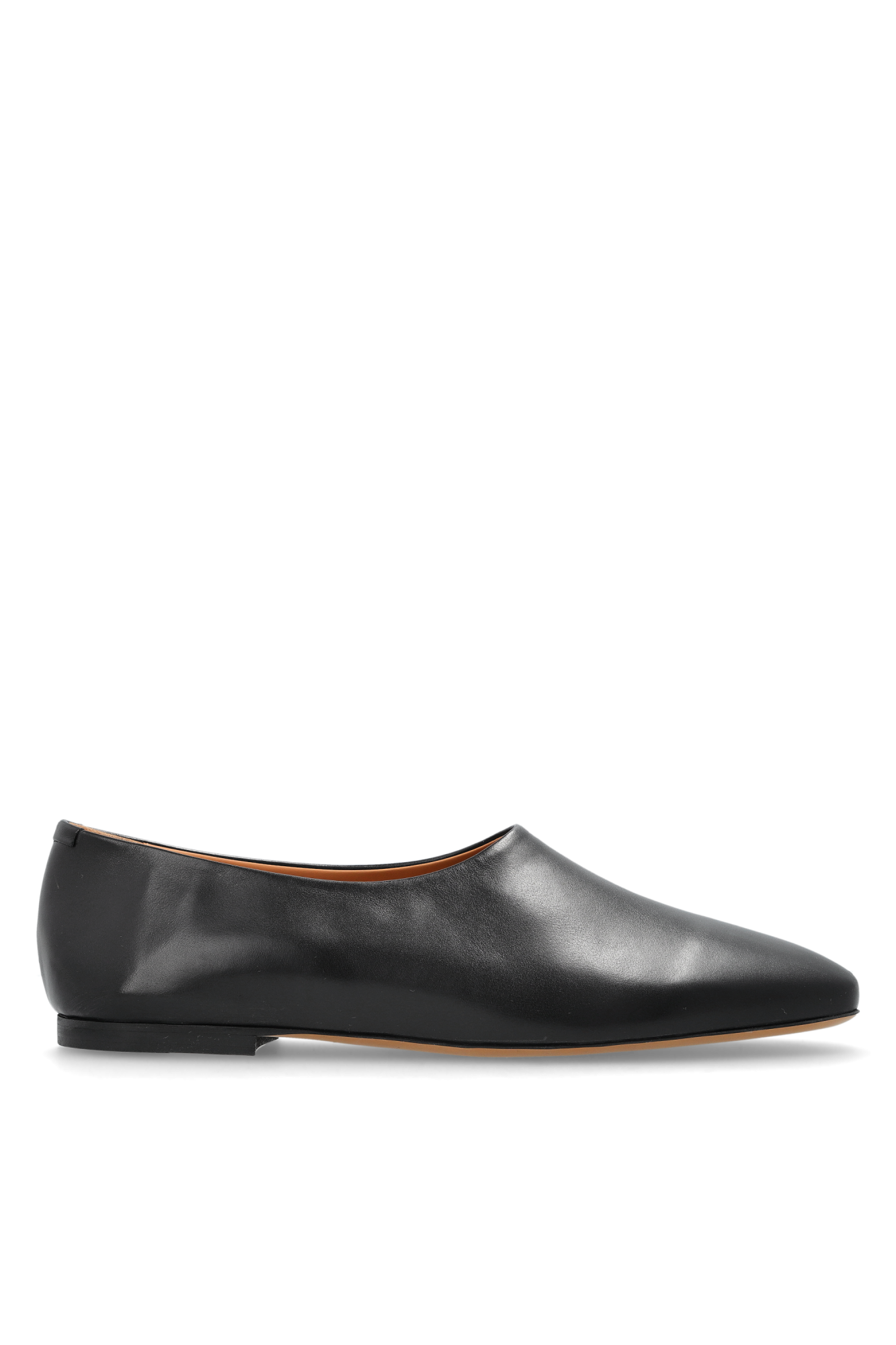 JIL SANDER Skórzane Baleriny, Kobiety, Czarny