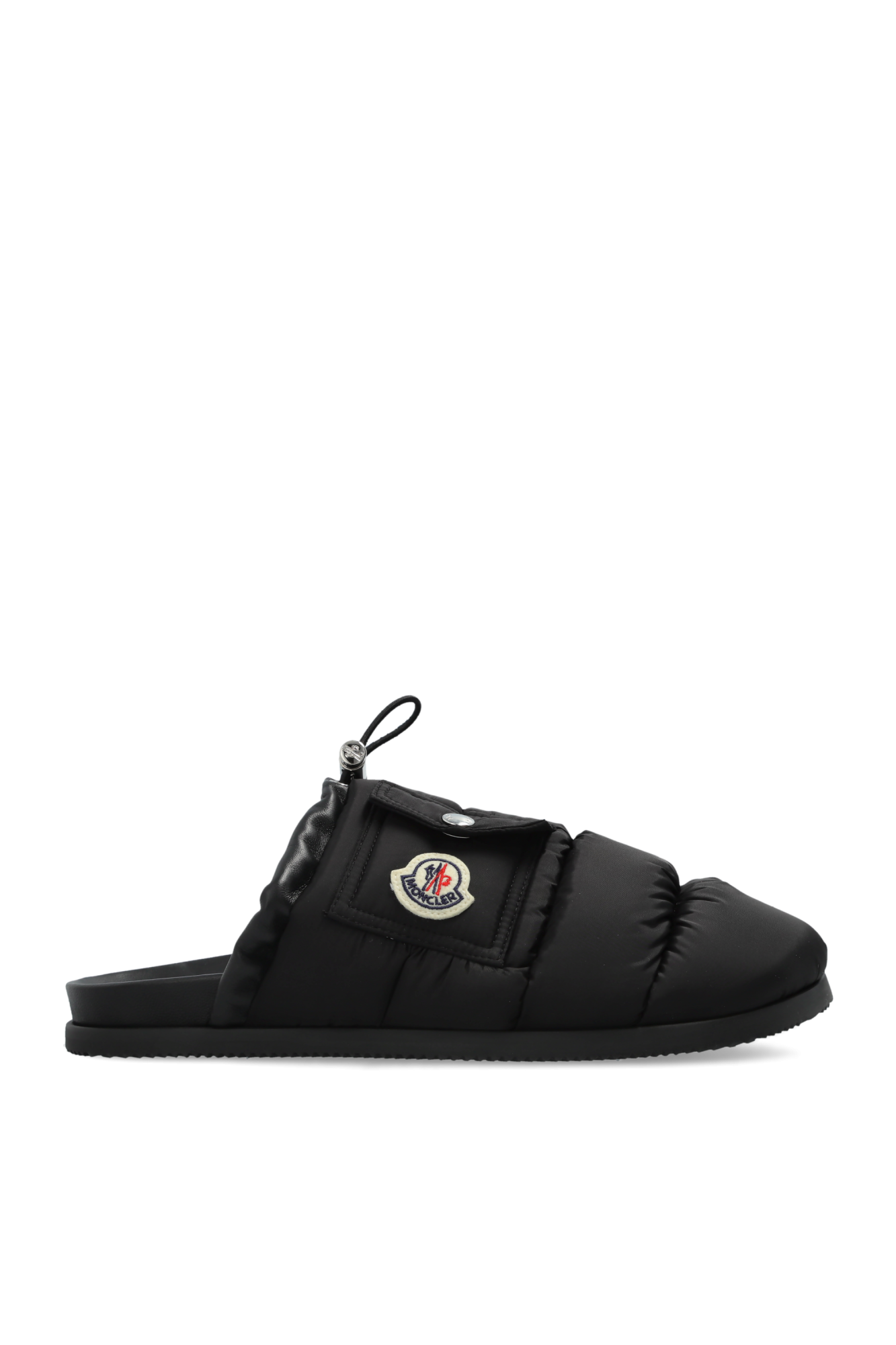 Moncler Klapki `Mon Pocket`, Kobiety, Czarny