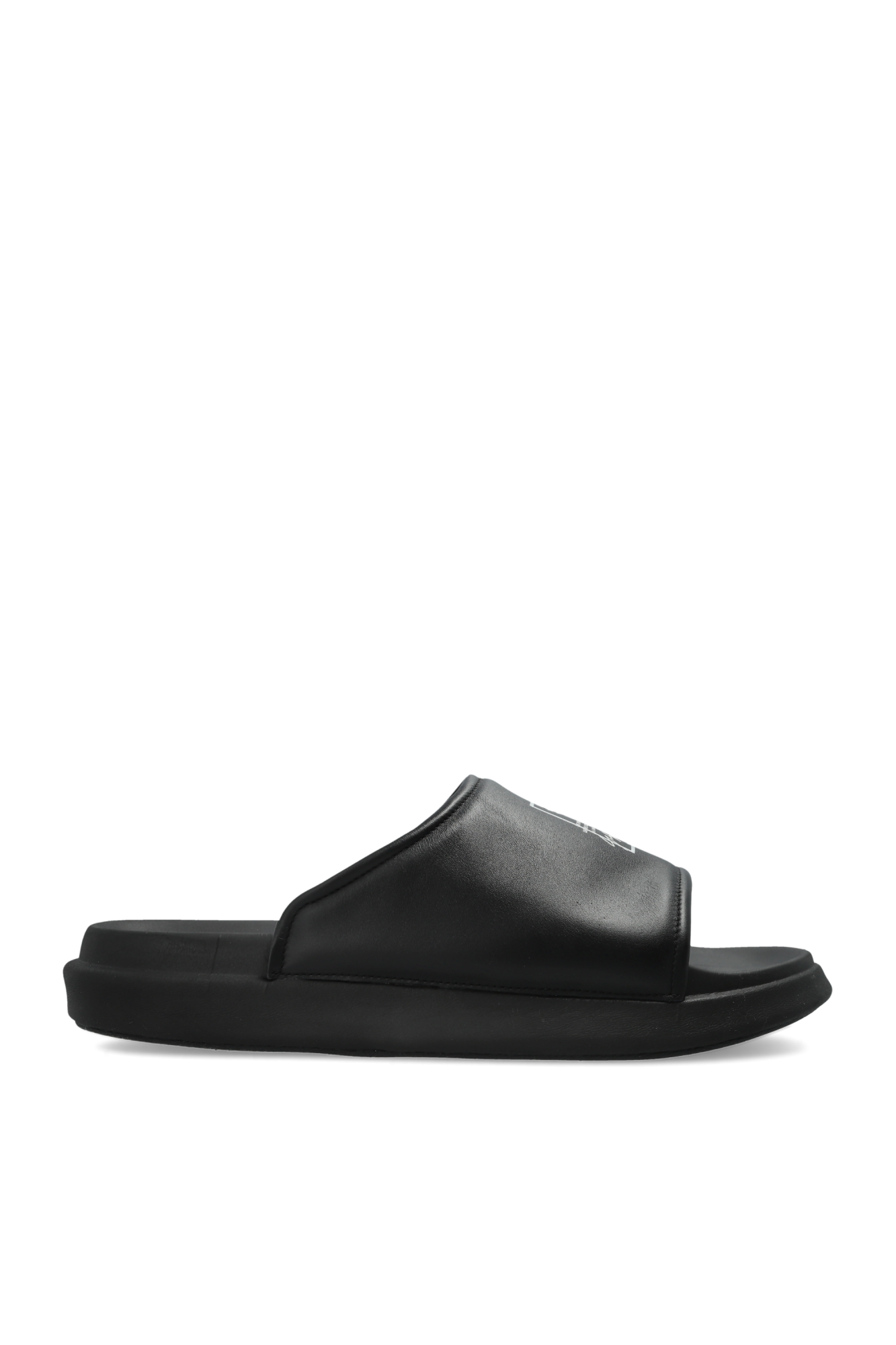 Y-3 Klapki Z Logo, Kobiety, Czarny