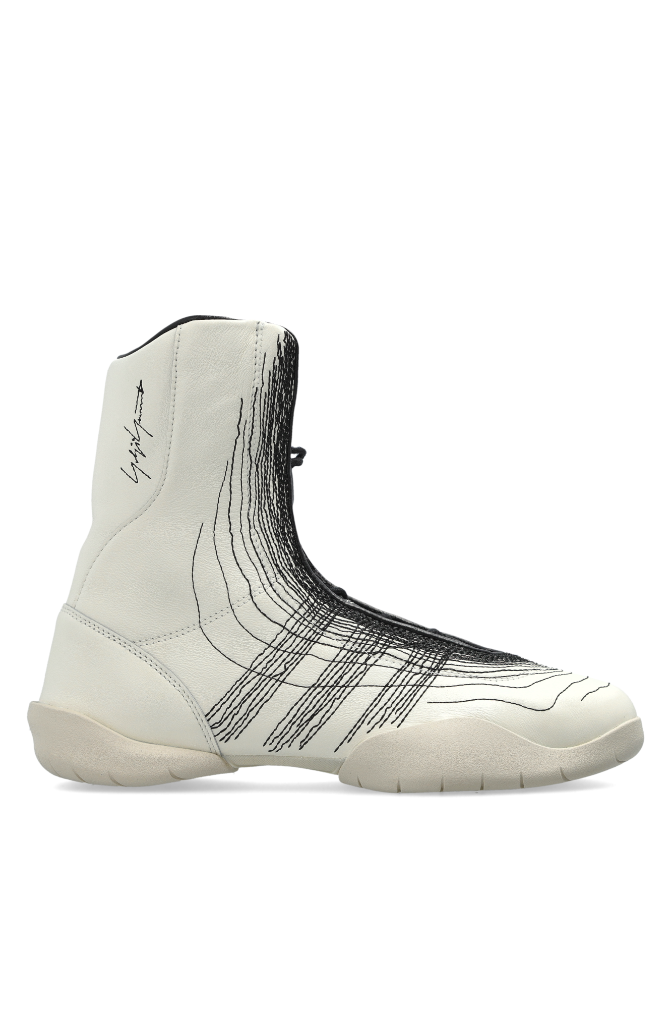 Y-3 Buty "Regu Embriodery Hi", Mężczyźni, Biały