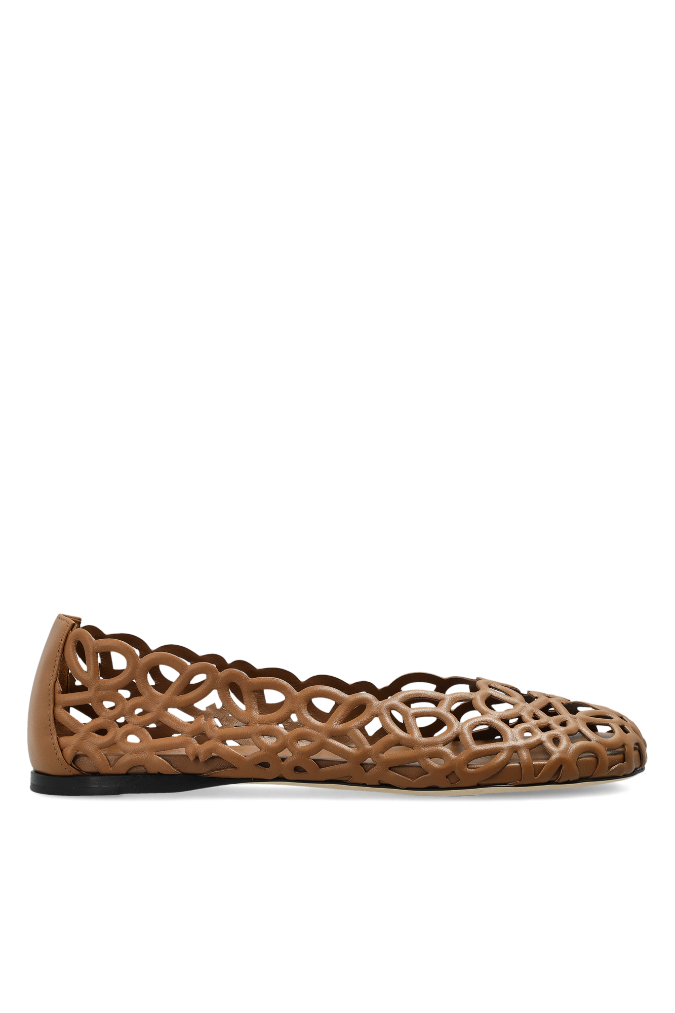 Loewe Skórzane Baleriny `Petal`, Kobiety, Brązowy