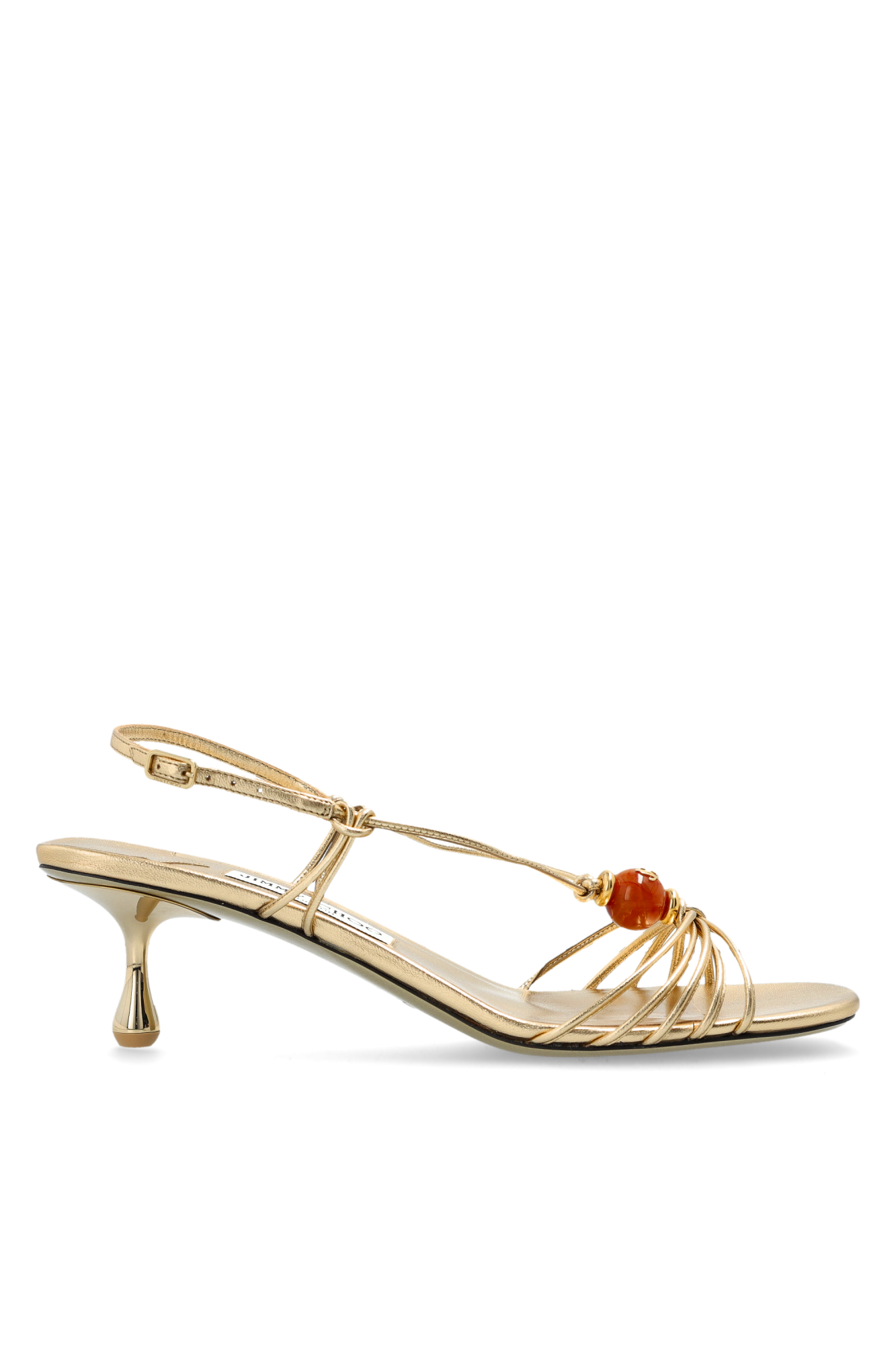 Jimmy Choo Sandały Na Obcasie `Lova`, Kobiety, Złoty