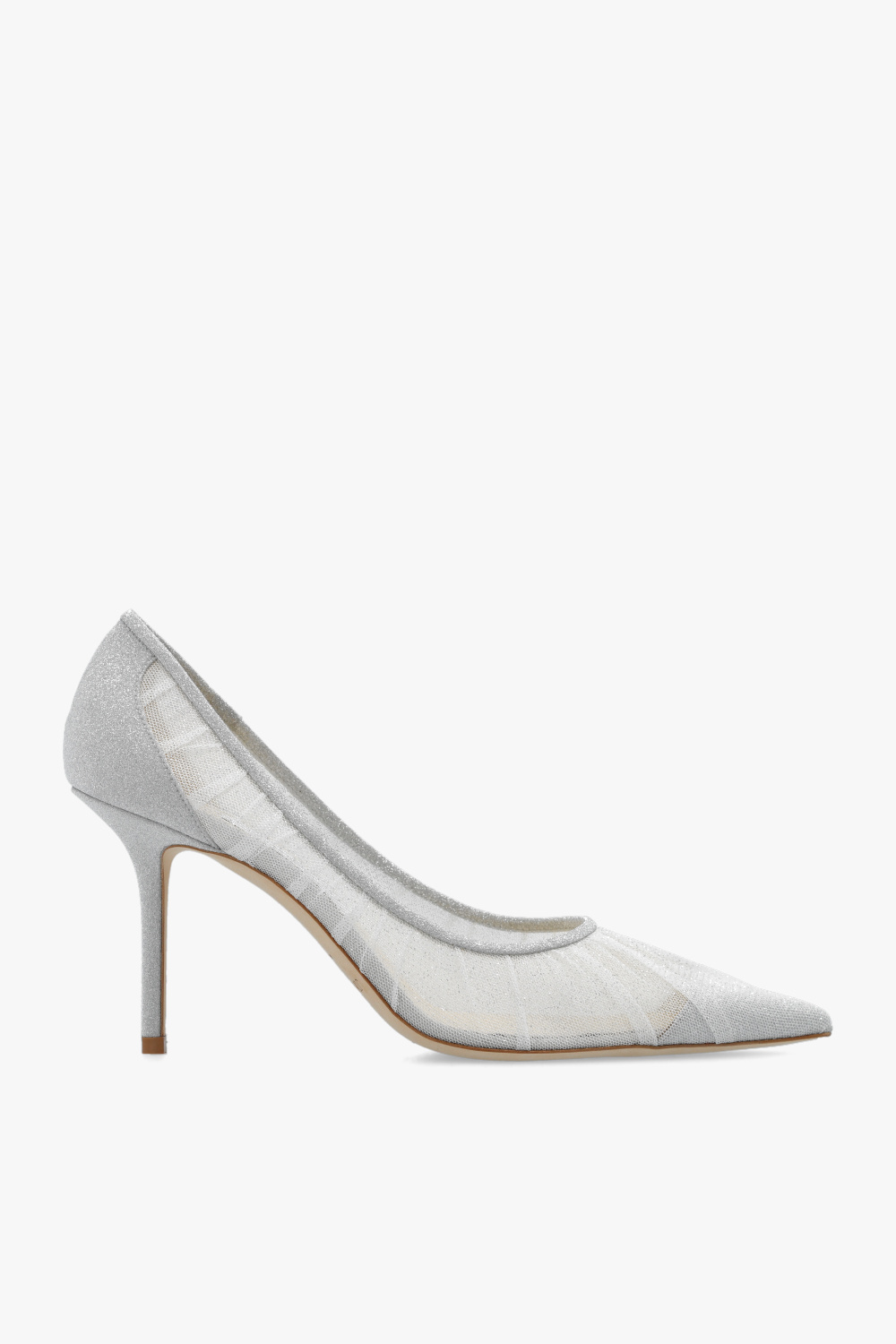 Jimmy Choo Brokatowe Szpilki ‘Love’, Kobiety, Srebrny