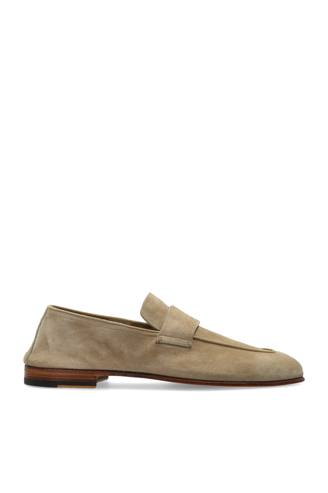 Eleventy Zamszowe Buty Typu `loafers`, Mężczyźni, Beżowy