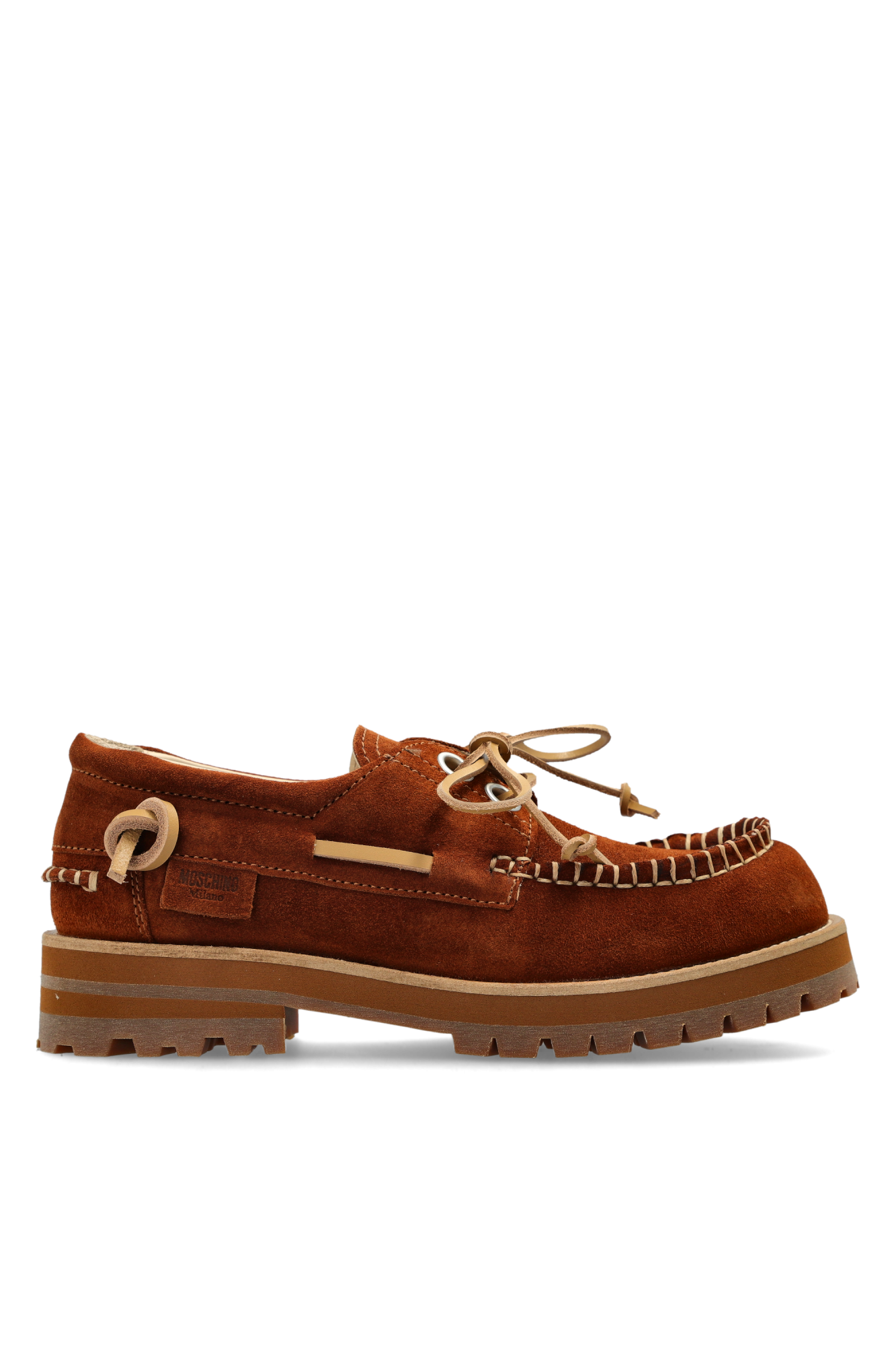 Moschino Skórzane Buty, Kobiety, Brązowy
