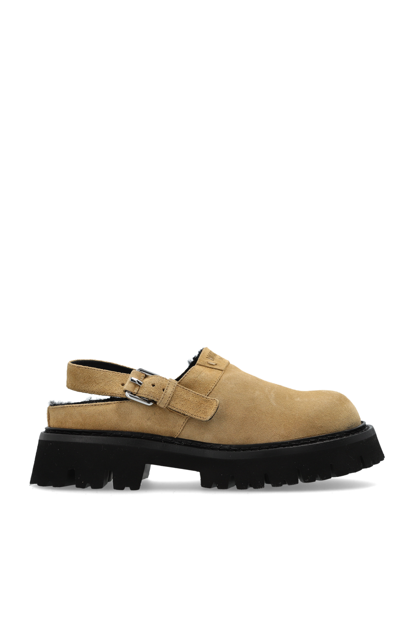 Moschino Zamszowe Buty Na Platformie, Kobiety, Beżowy