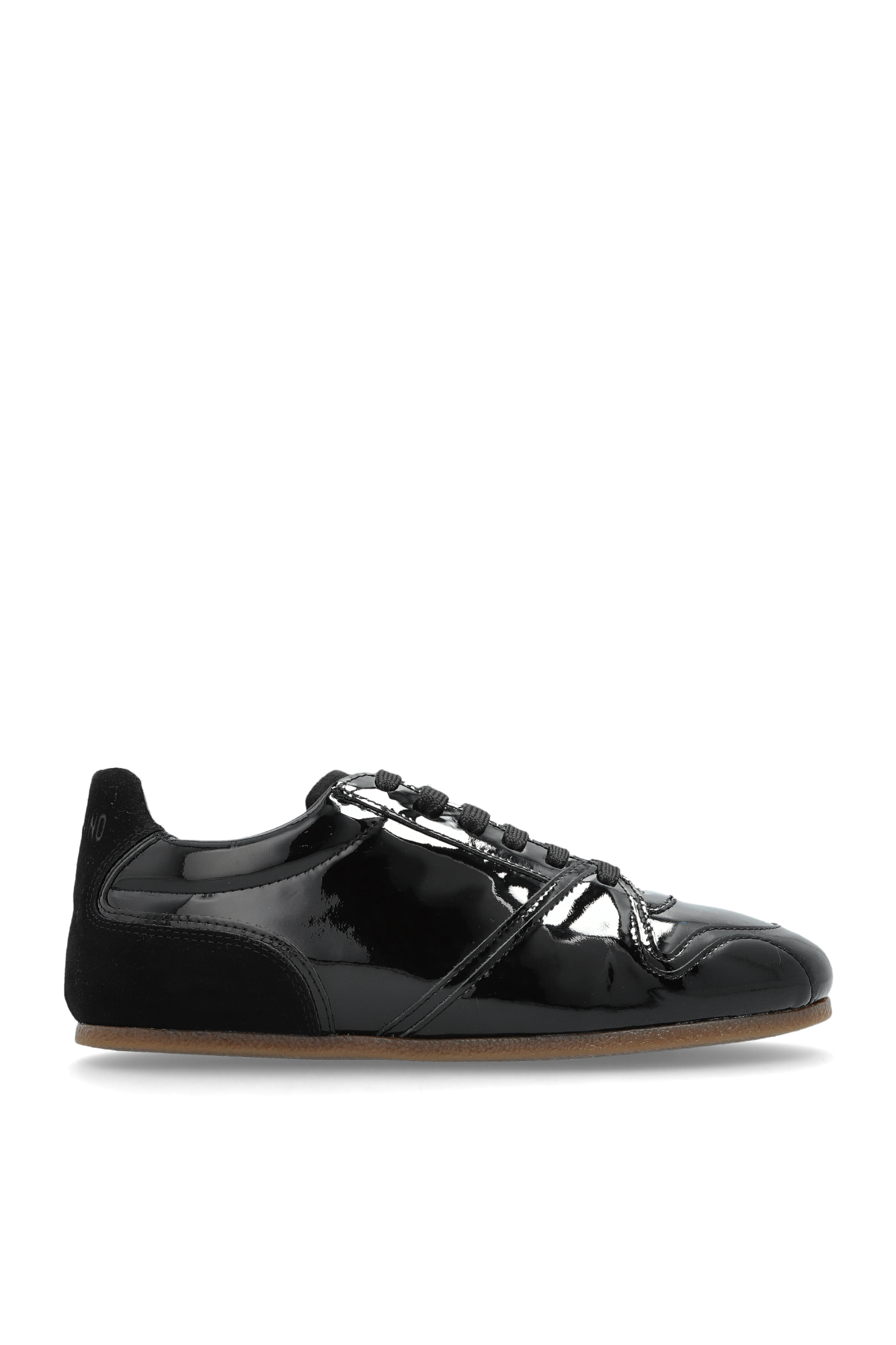 Moschino Lakierowane Buty Sportowe, Kobiety, Czarny