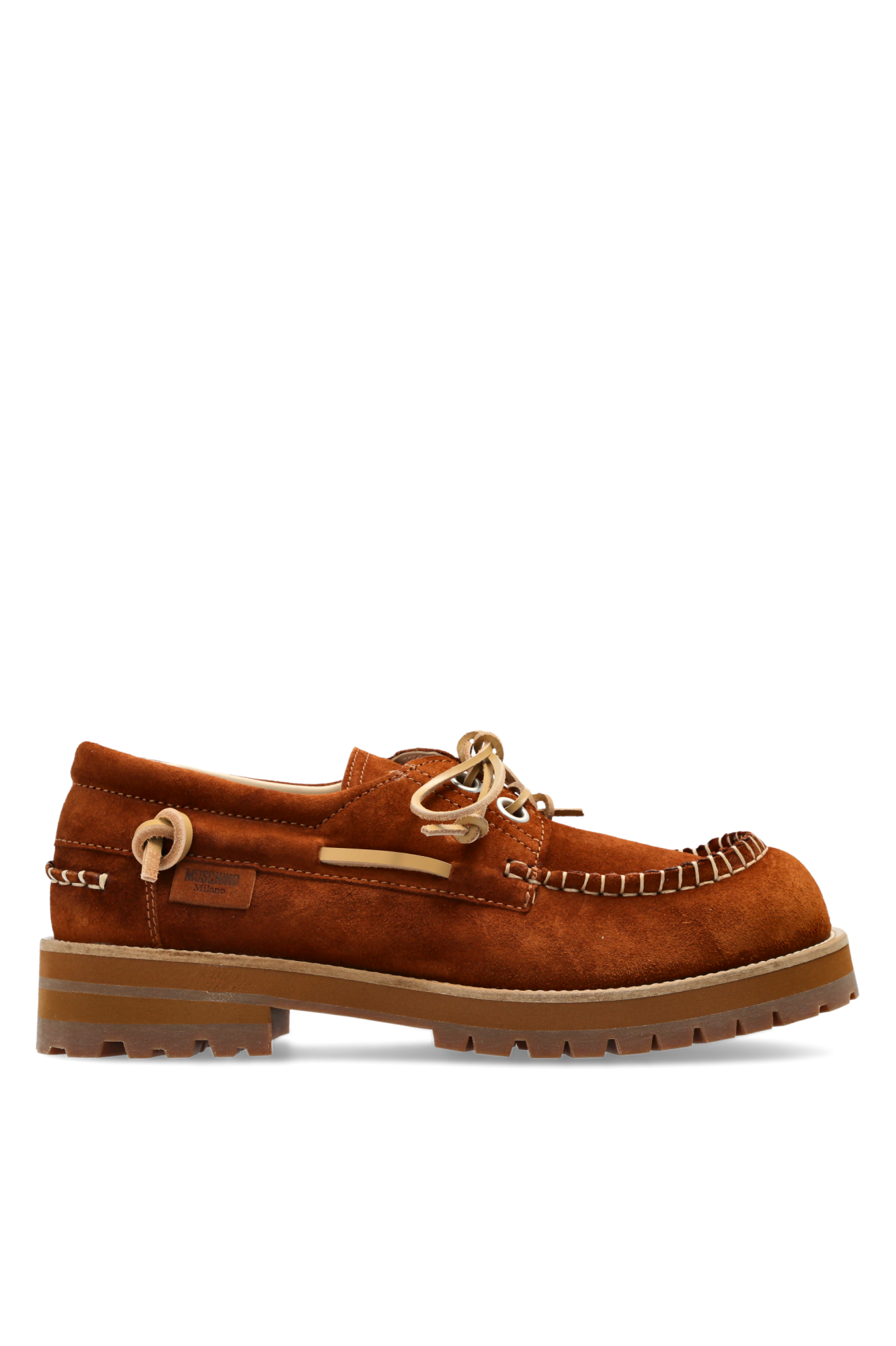 Moschino Skórzane Buty, Mężczyźni, Brązowy