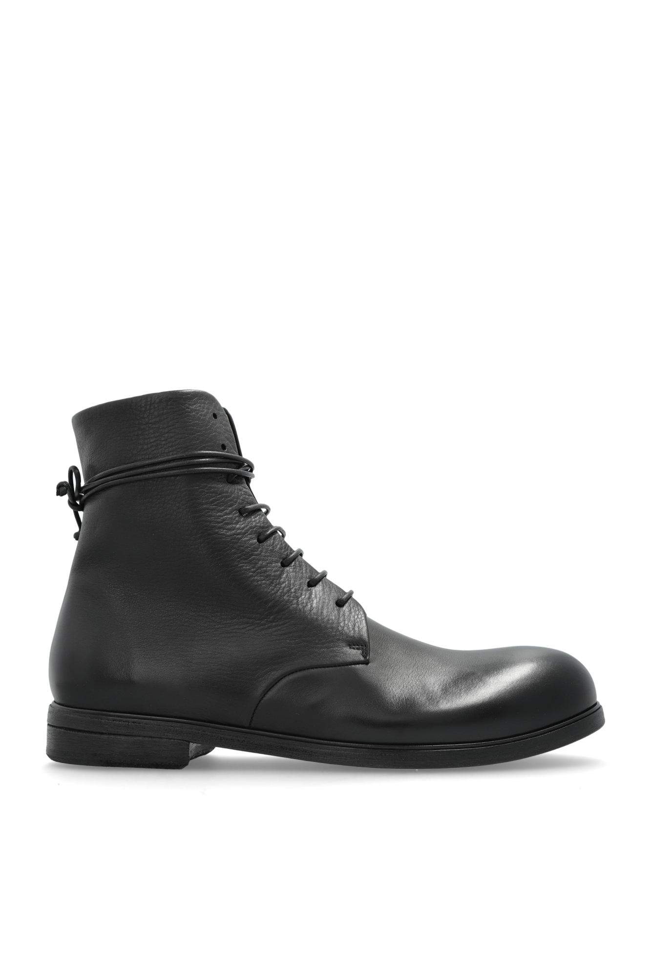 Marsell Skórzane Buty `Zucca` Za Kostkę, Mężczyźni, Czarny