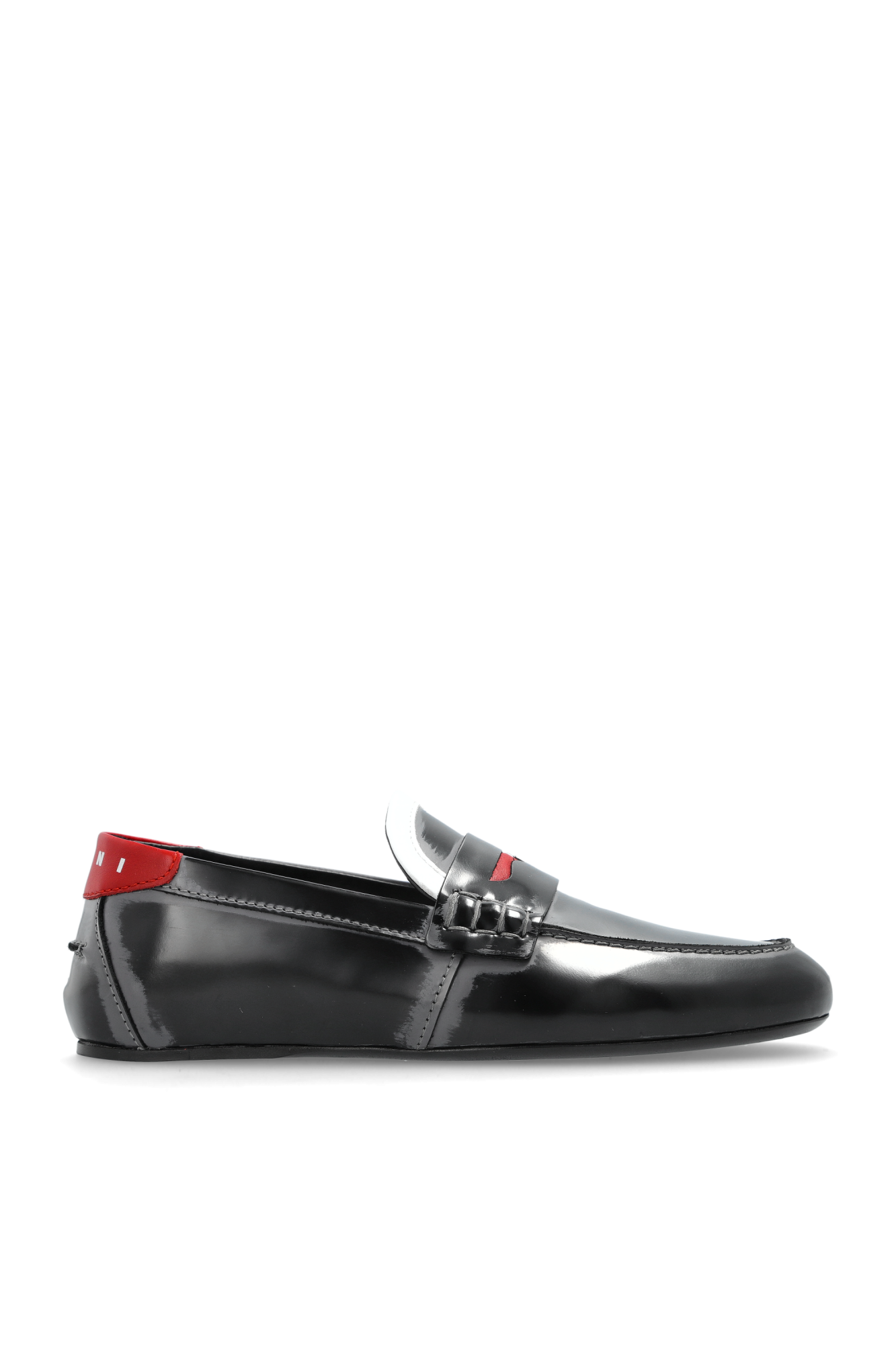 Marni Skórzane Buty Typu `loafers`, Kobiety, Czarny