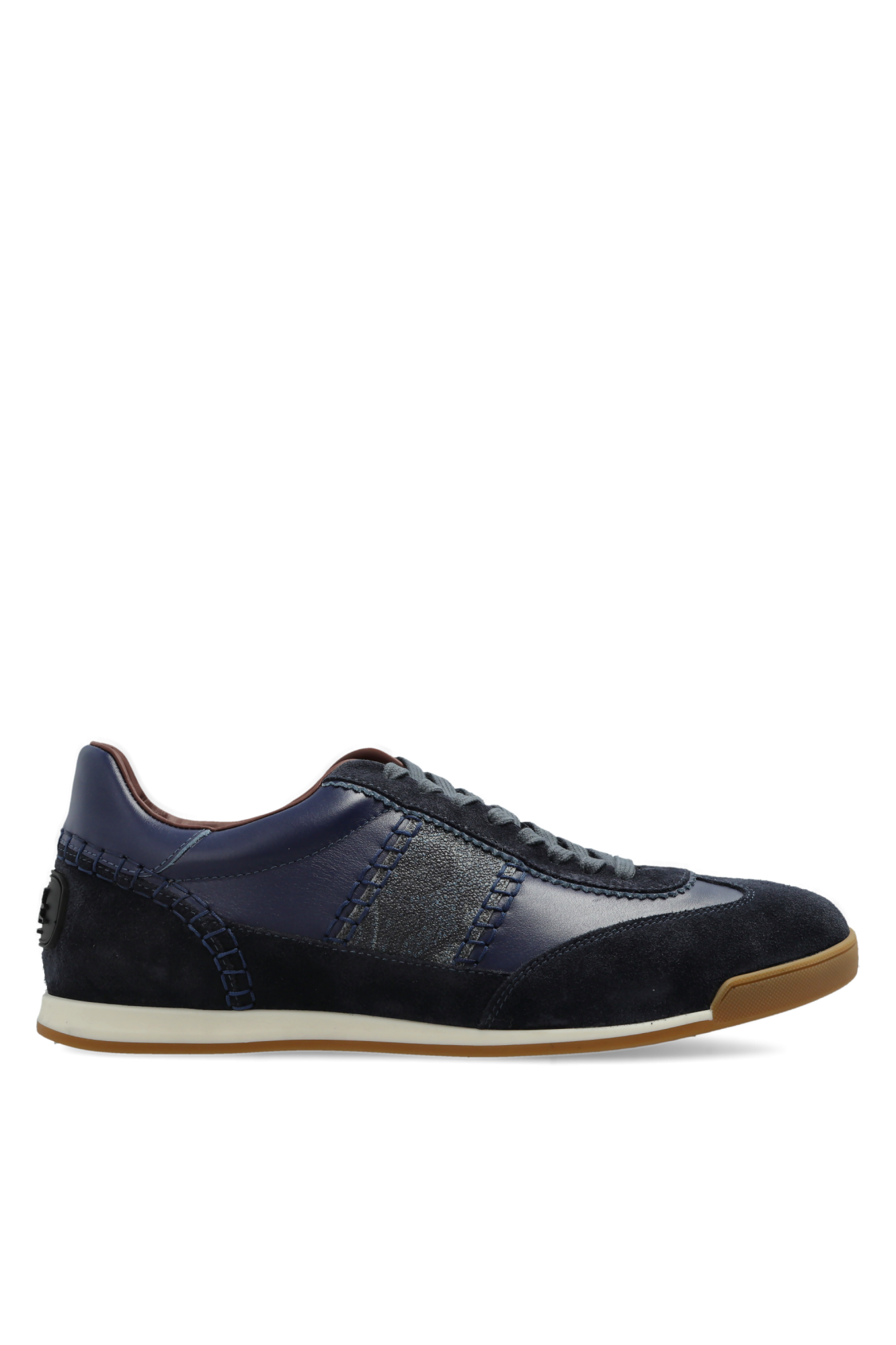 Etro Skórzane Buty Sportowe, Mężczyźni, Granatowy