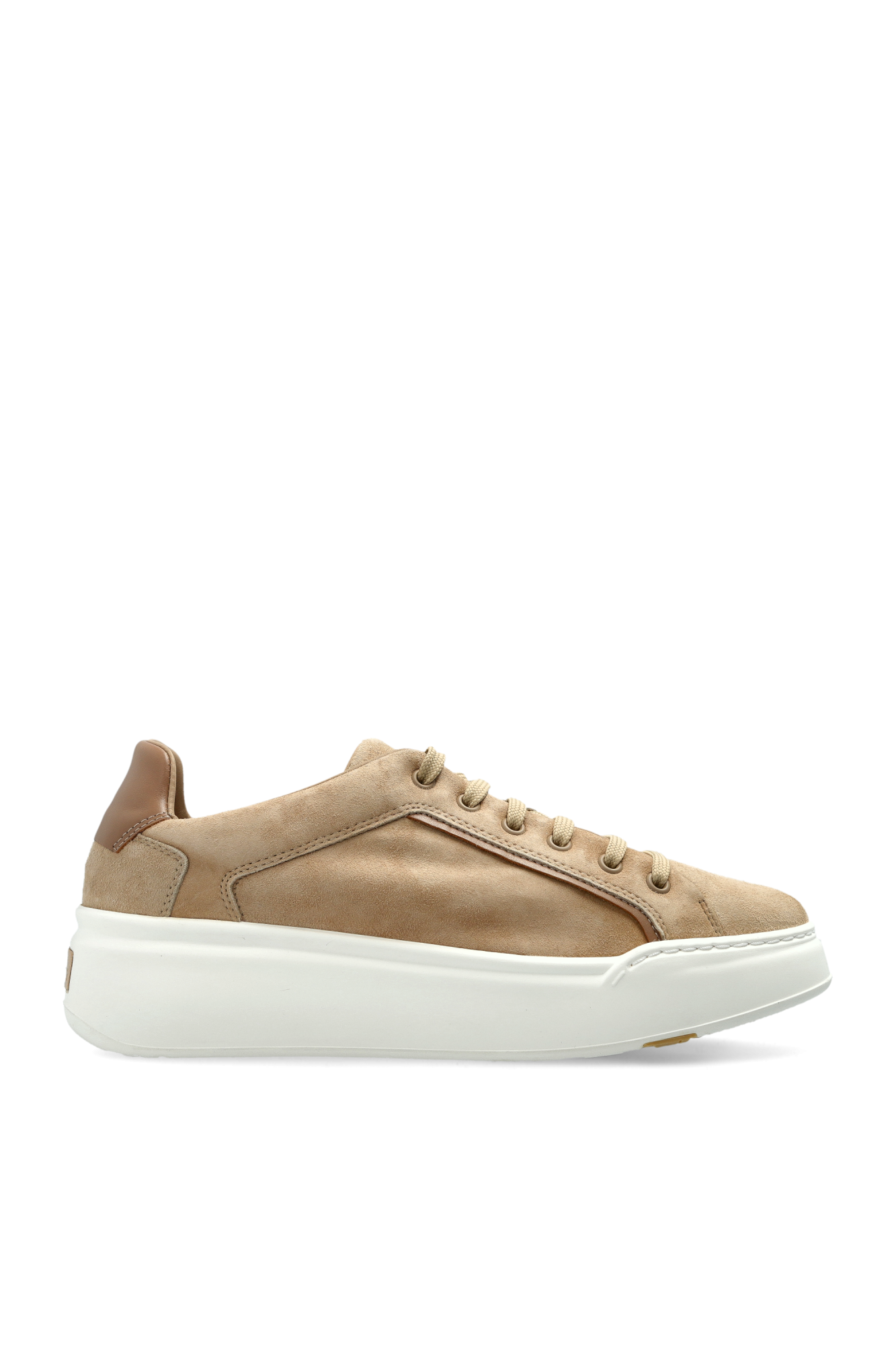 Max Mara Zamszowe Buty Sportowe, Kobiety, Beżowy