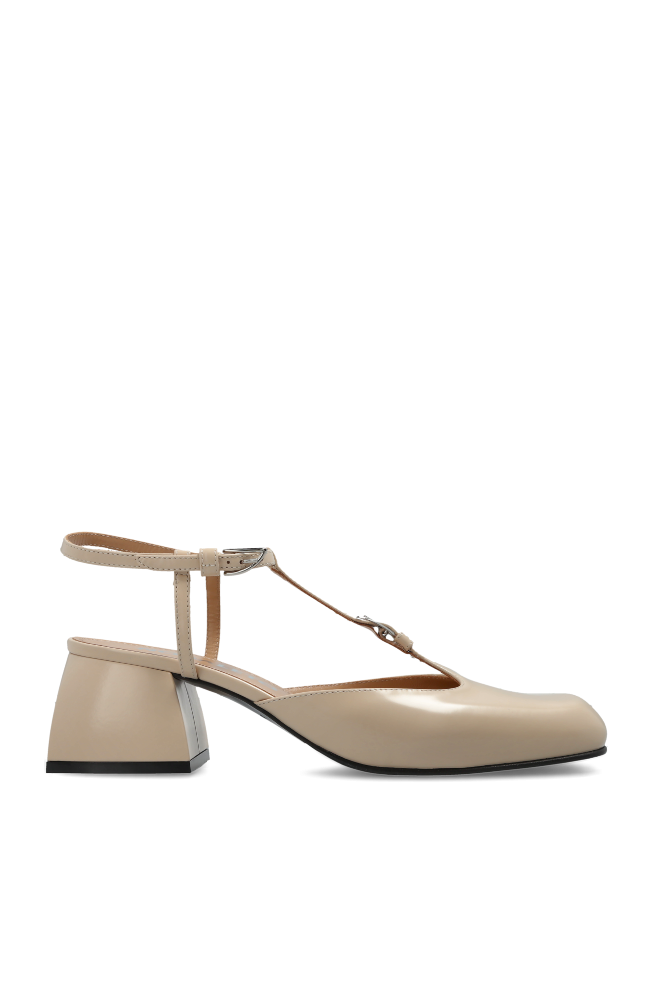 Nodaleto Skórzane Buty Na Obcasie, Kobiety, Kremowy