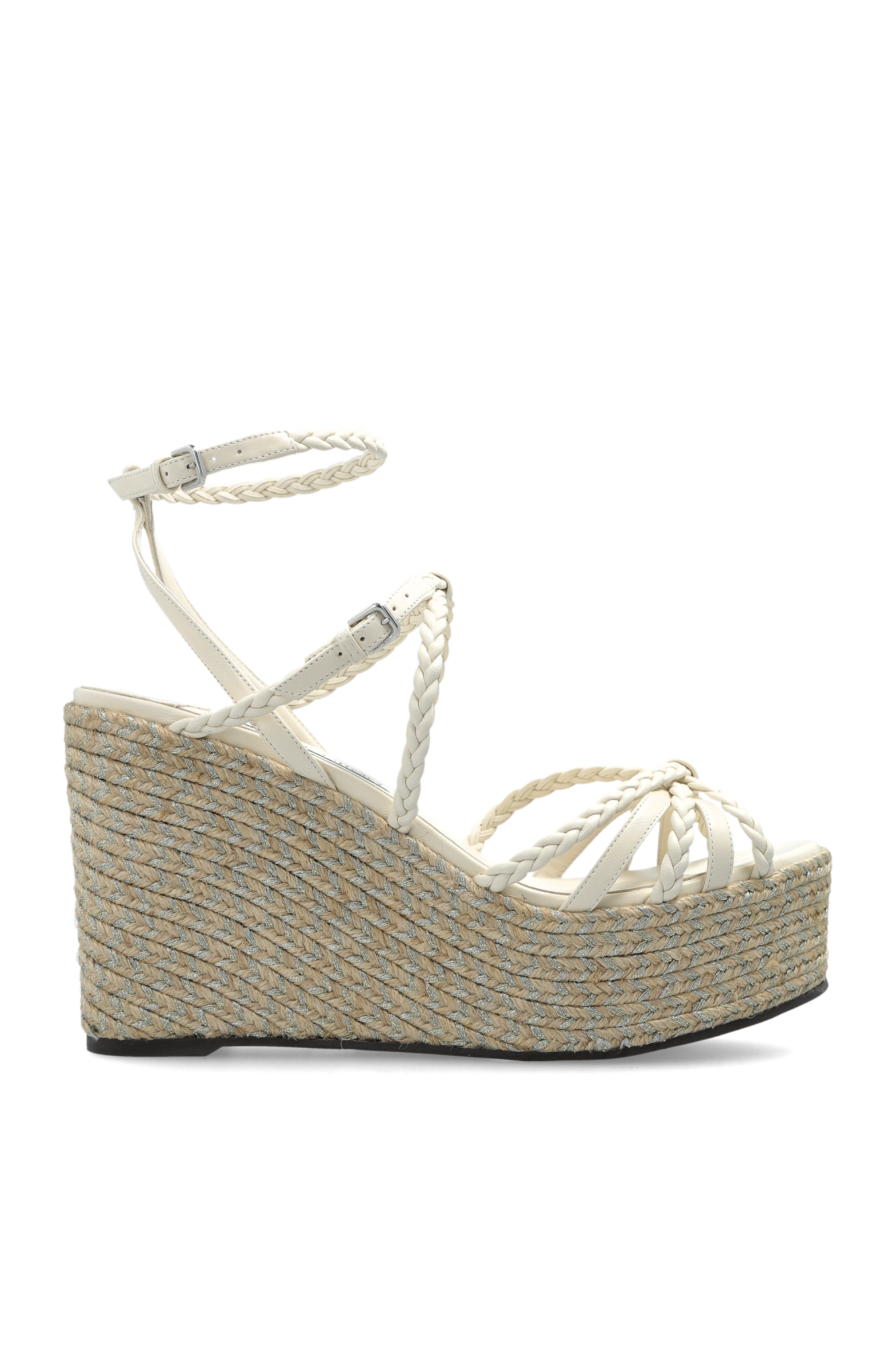 Jimmy Choo Sandały Na Koturnie ‘Nyra 100’, Kobiety, Kremowy