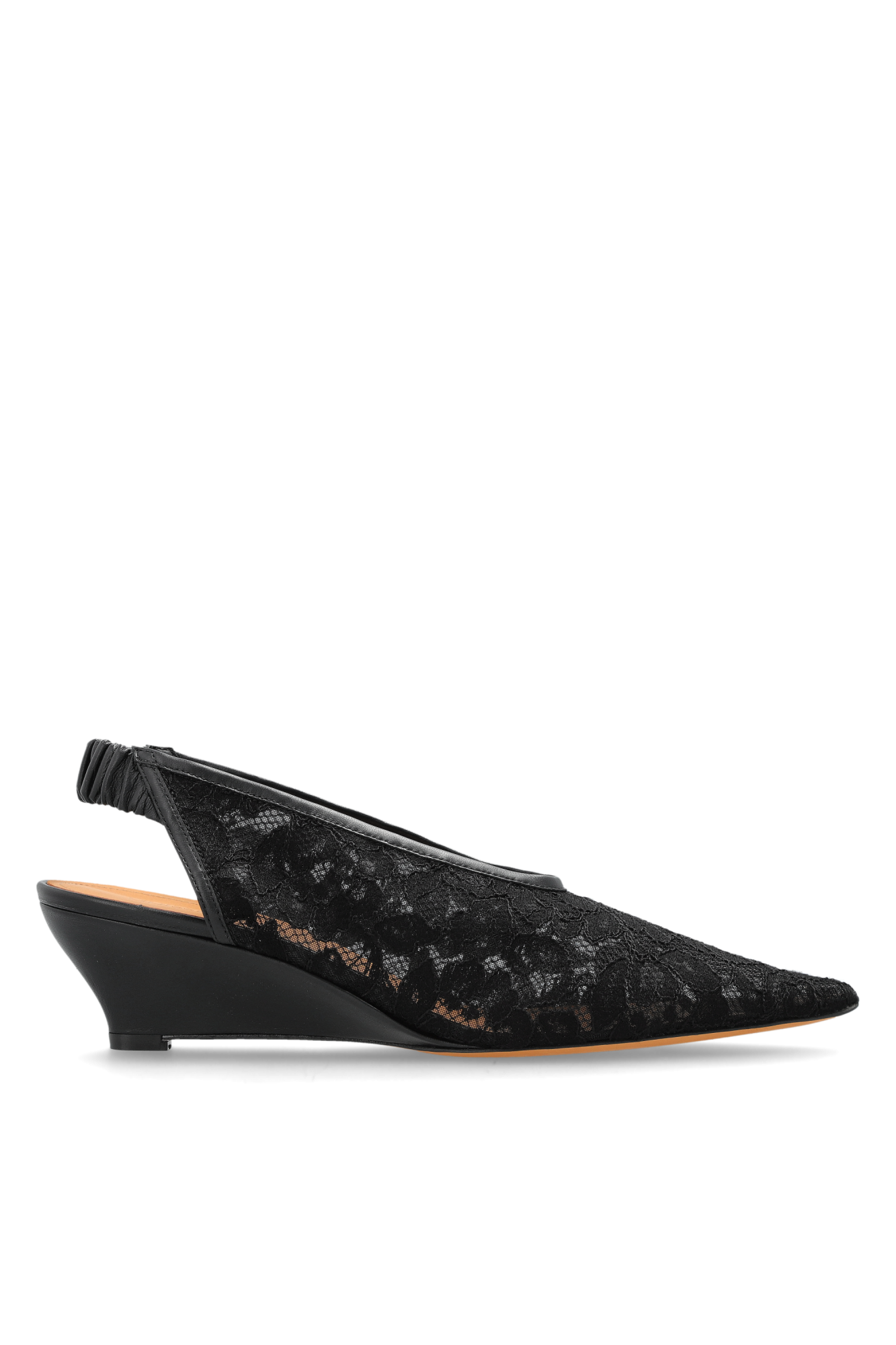 Odissi Koronkowe Buty Na Koturnie, Kobiety, Czarny