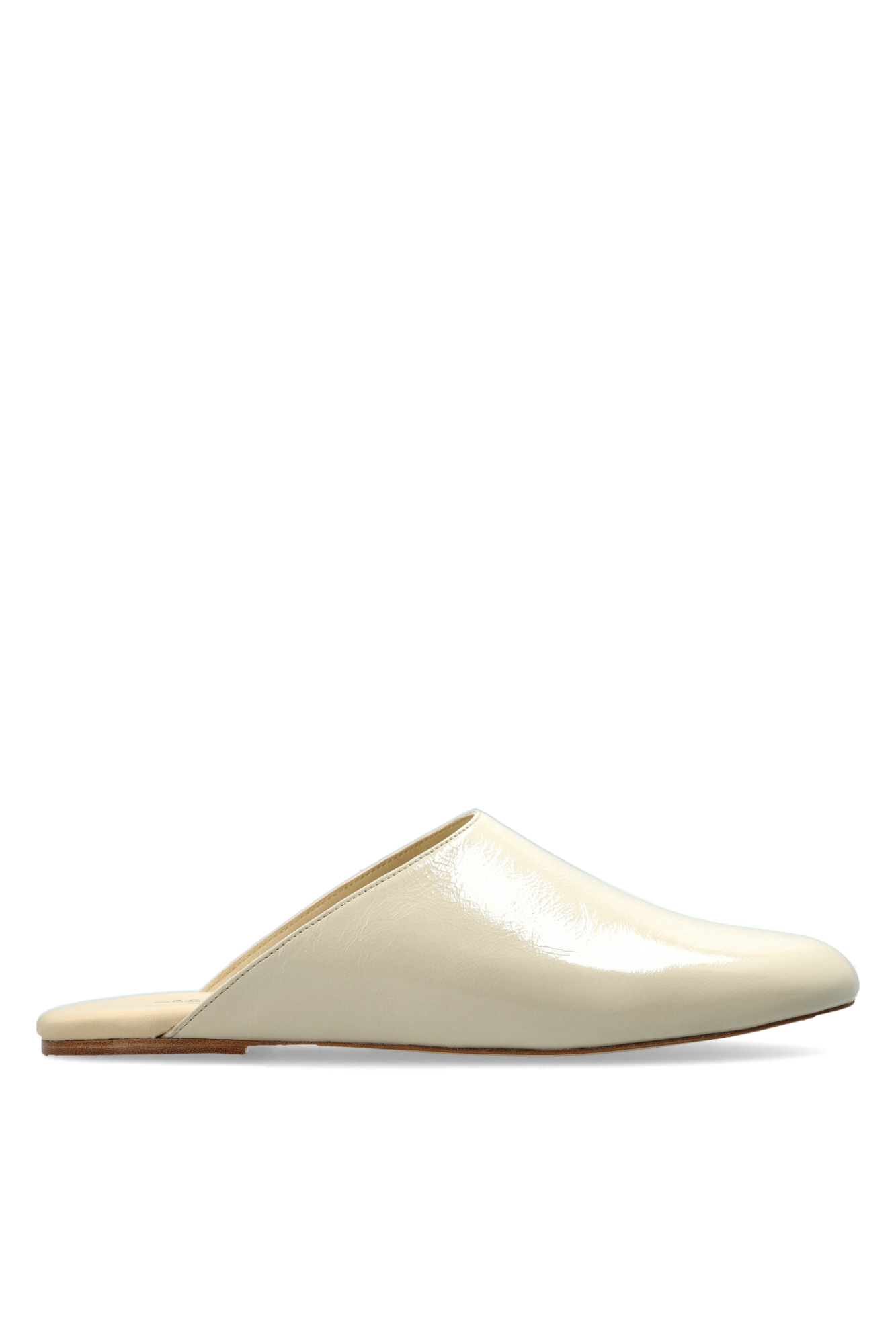 A.P.C. Skórzane Klapki, Kobiety, Kremowy