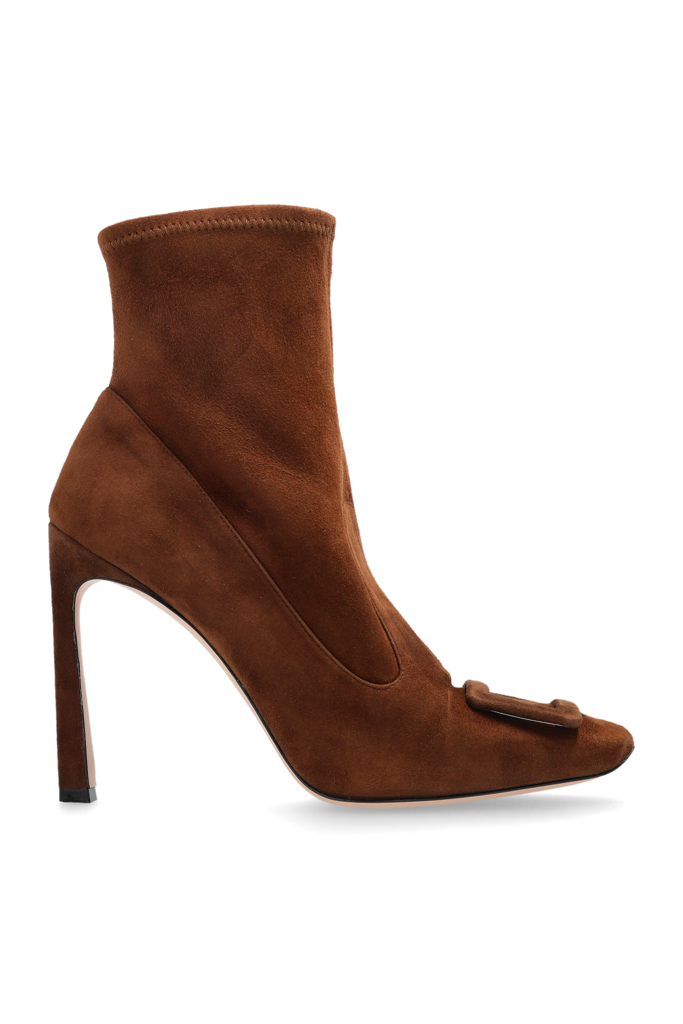 Roger Vivier Botki Na Obcasie `Trompette`, Kobiety, Brązowy