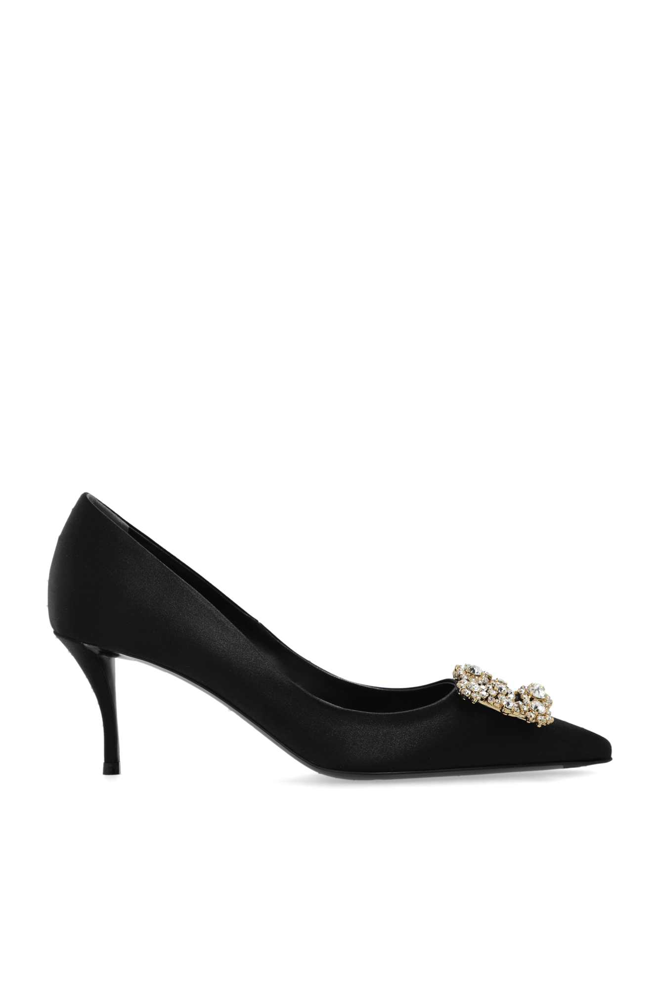 Roger Vivier Satynowe Buty Na Obcasie ‘Efflorescence’, Kobiety, Czarny