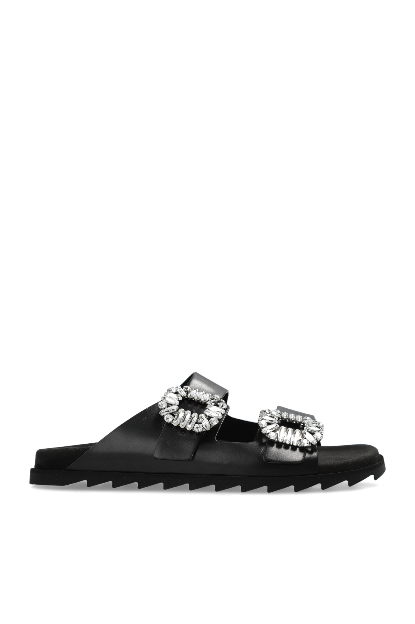 Roger Vivier Klapki ‘Slidy Viv’, Kobiety, Czarny