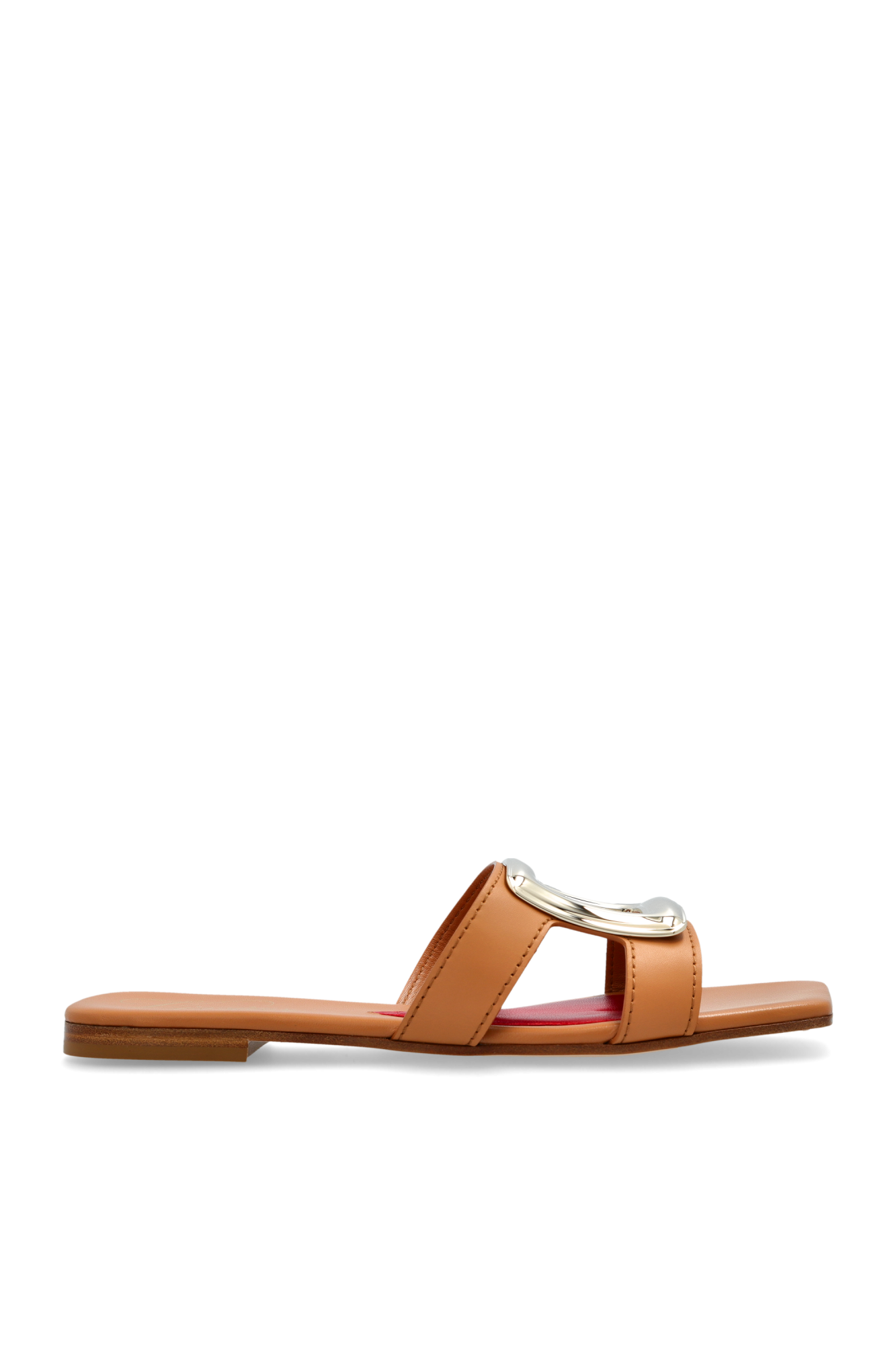 Roger Vivier Skórzane Klapki, Kobiety, Brązowy