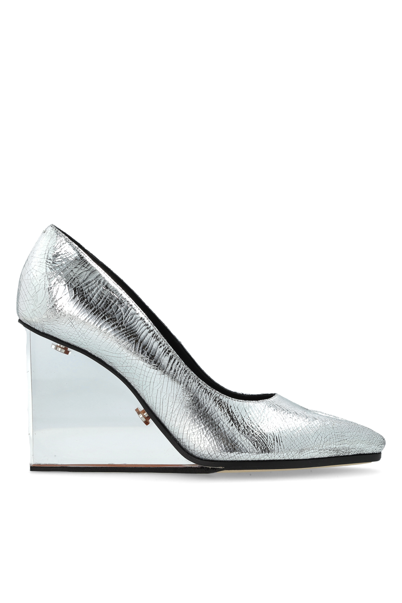 Maison Margiela Buty Na Koturnie `Tabi Plexi Claw`, Kobiety, Srebrny
