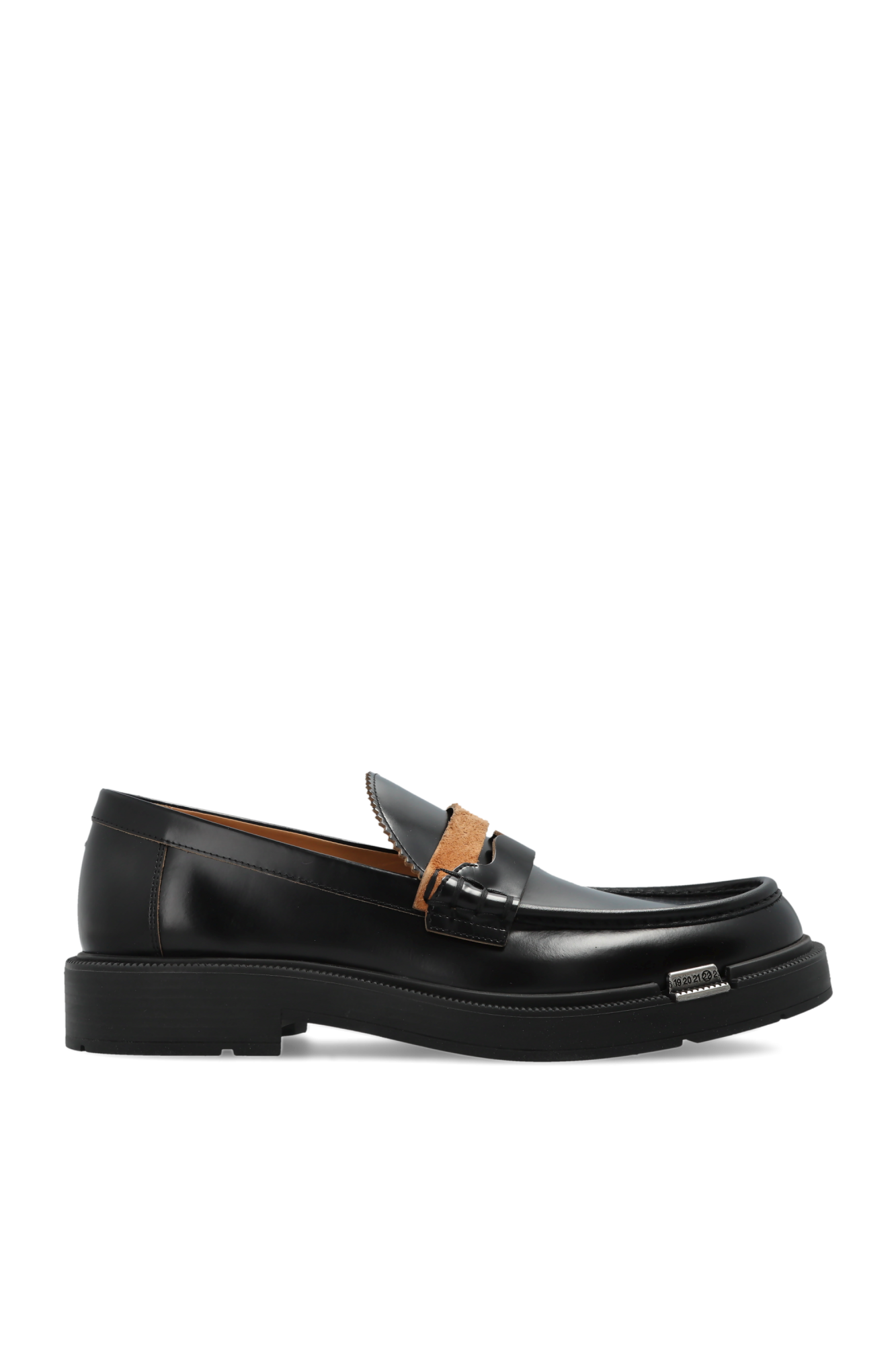 Maison Margiela Skórzane Buty Typu `loafers`, Mężczyźni, Czarny