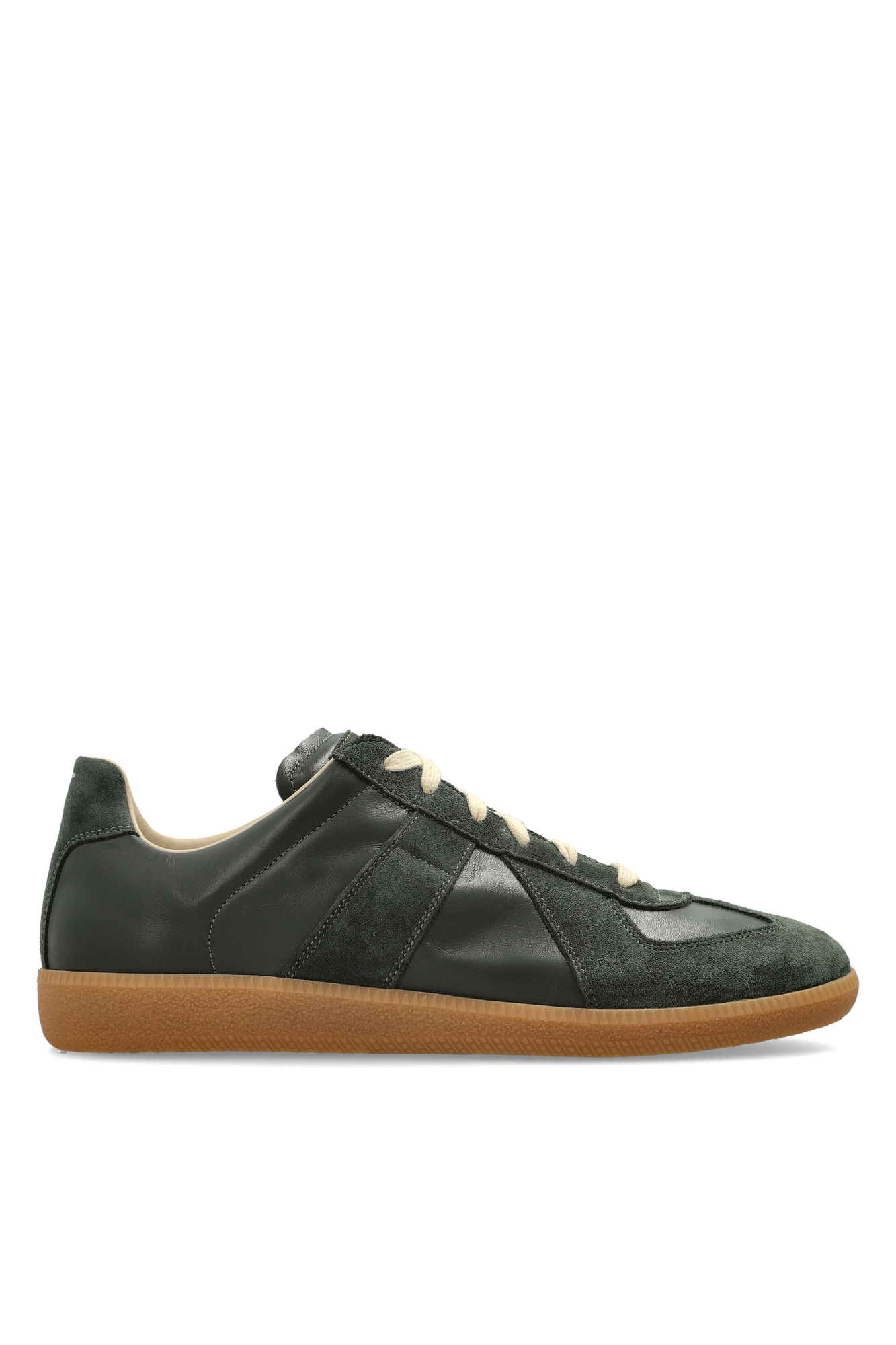 Maison Margiela Skórzane Buty Sportowe, Mężczyźni, Zielony