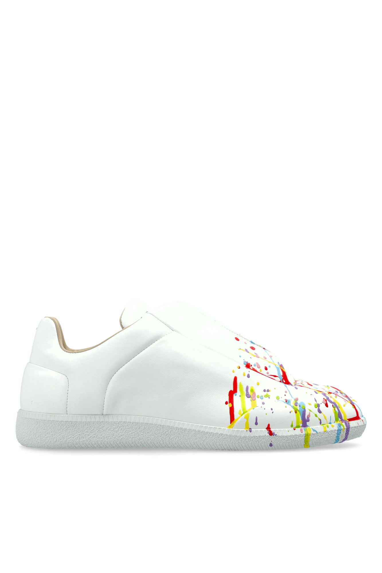 Maison Margiela Skórzane Buty Sportowe, Mężczyźni, Biały
