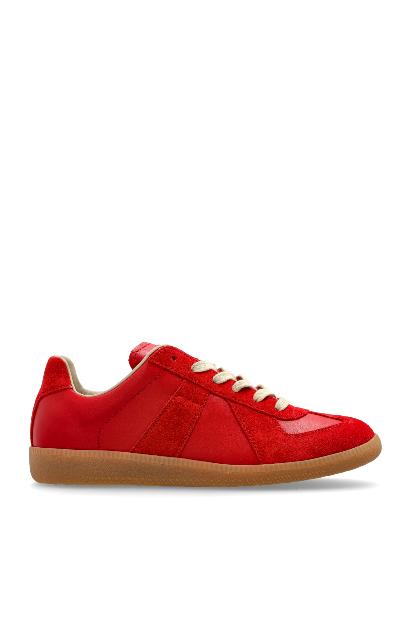 Maison Margiela Skórzane Buty Sportowe, Kobiety, Czerwony