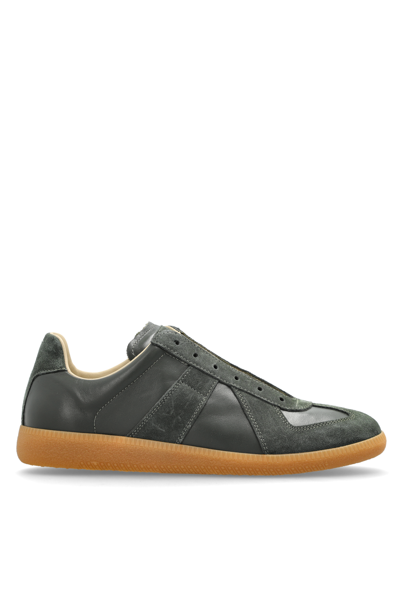 Maison Margiela Skórzane Buty Sportowe, Kobiety, Zielony