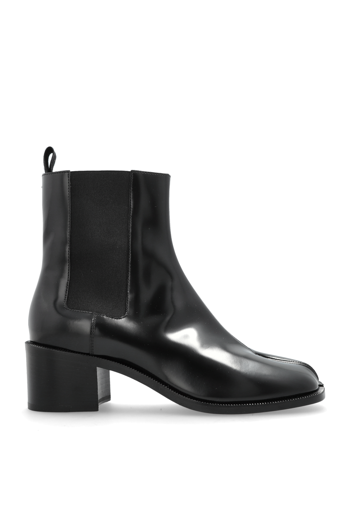 Maison Margiela Botki Na Obcasie Z Wycięciem `Tabi`, Kobiety, Czarny