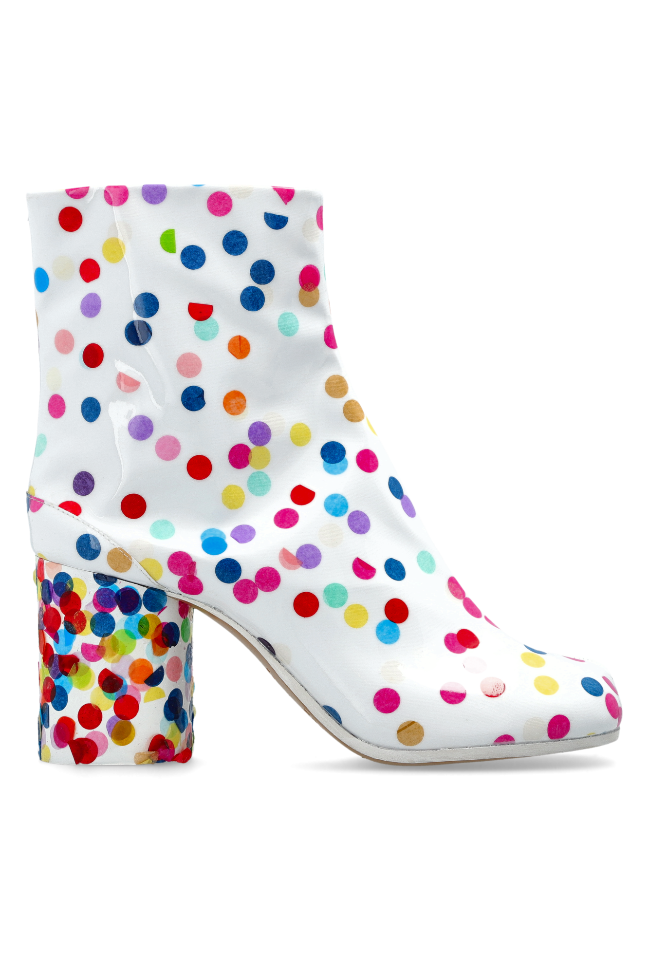 Maison Margiela Botki Na Obcasie Z Wycięciem ‘Tabi’, Kobiety, Biały