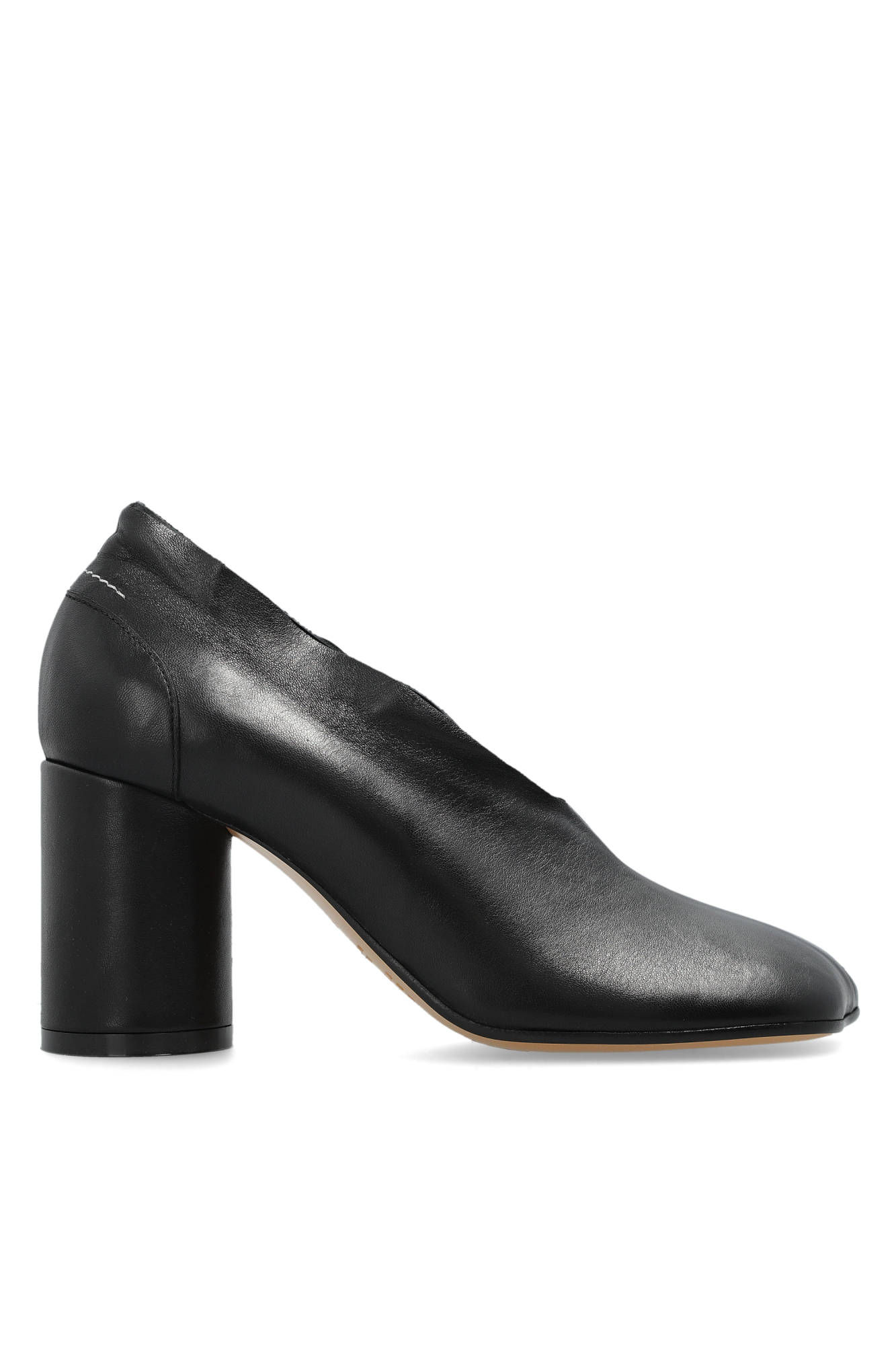 MM6 Maison Margiela Skórzane Buty Na Obcasie, Kobiety, Czarny
