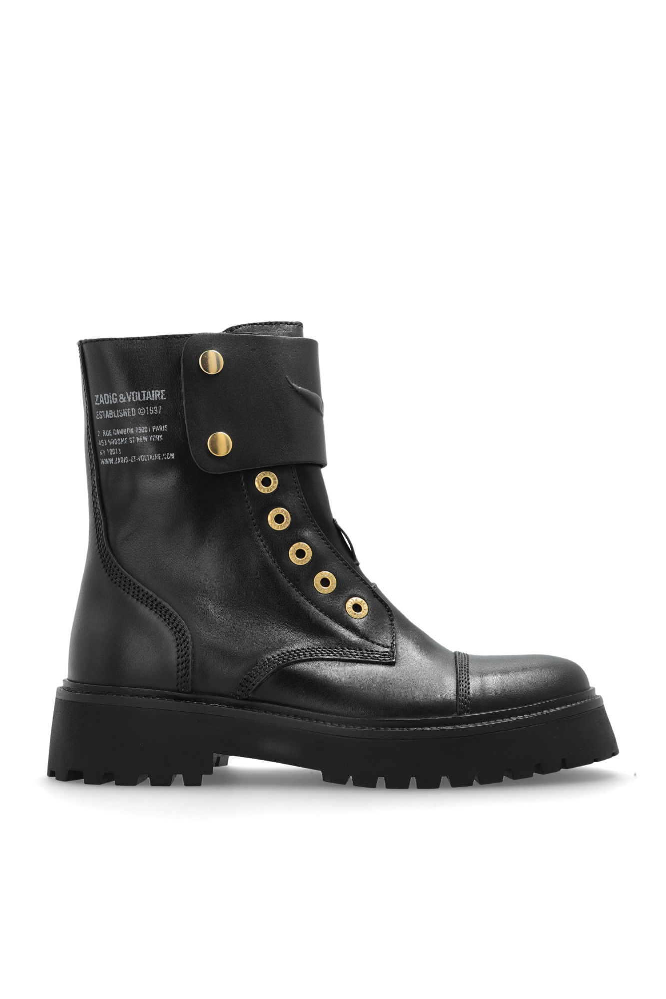Zadig & Voltaire Skórzane Botki ‘Joe Fast’, Kobiety, Czarny