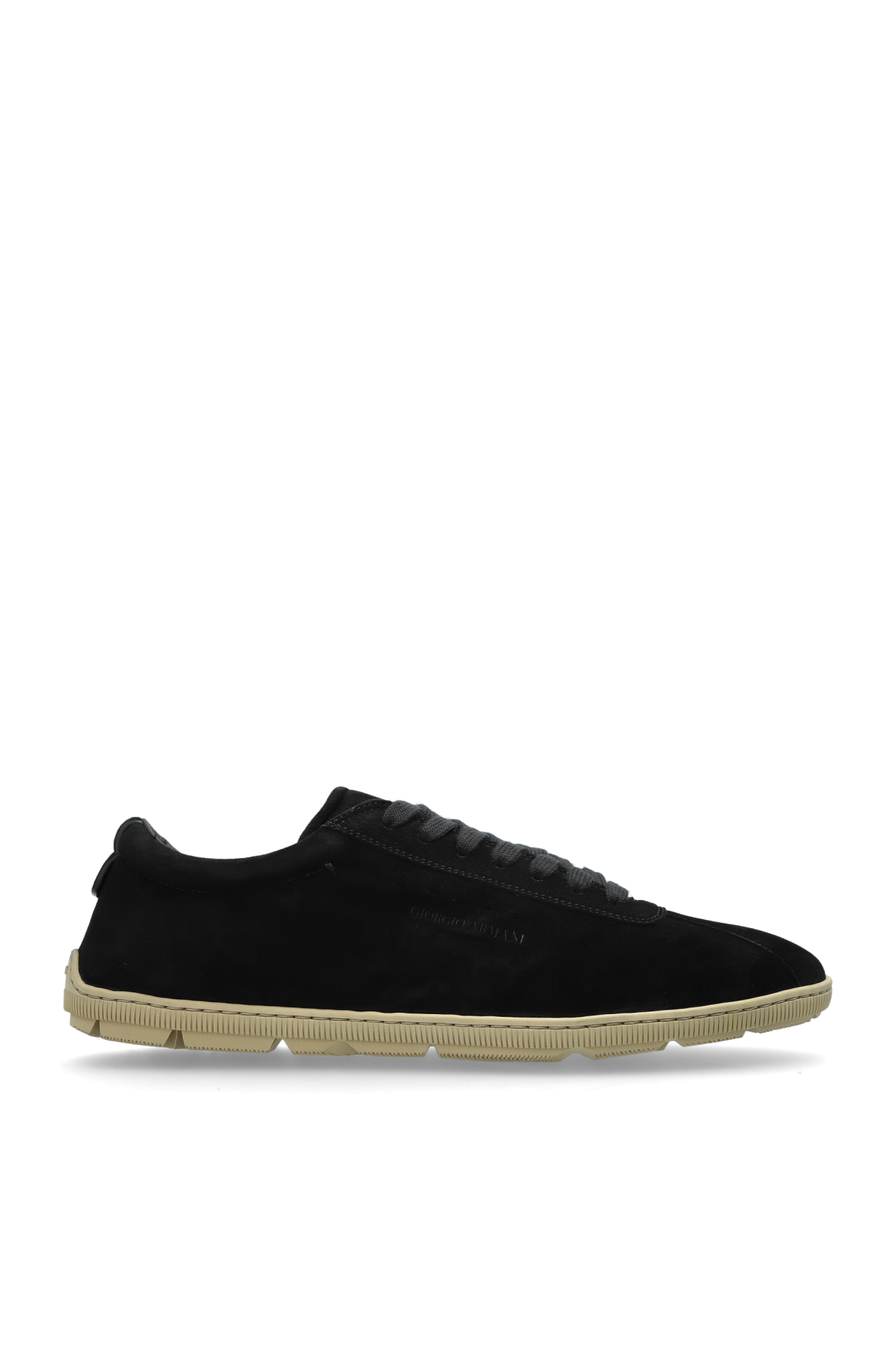 Giorgio Armani Zamszowe Buty Sportowe, Mężczyźni, Czarny