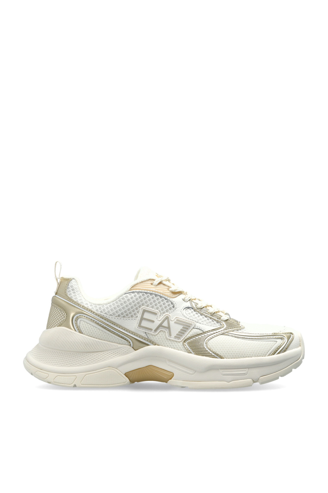 EA7 Emporio Armani Buty Sportowe Z Logo, Kobiety, Kremowy