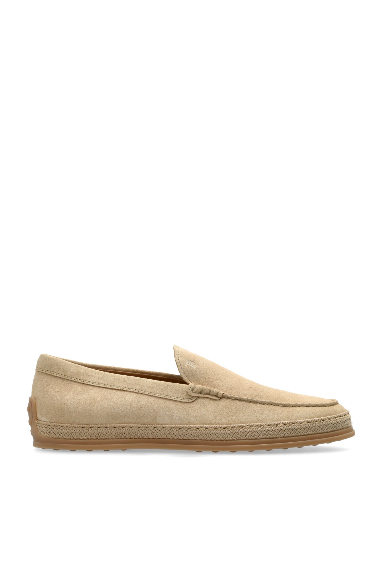Tod’s Zamszowe Buty Typu `loafers`, Mężczyźni, Kremowy