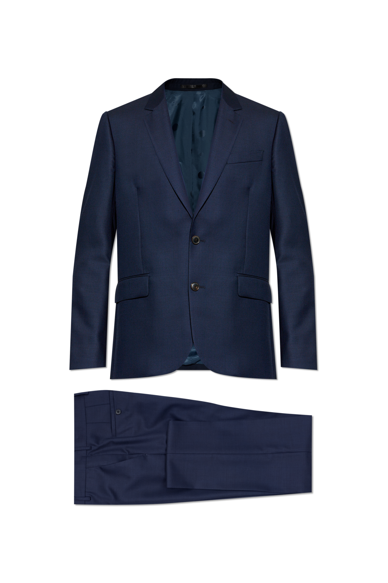 Paul Smith Wełniany Garnitur Z Podwójnym Rozcięciem, Mężczyźni, Granatowy