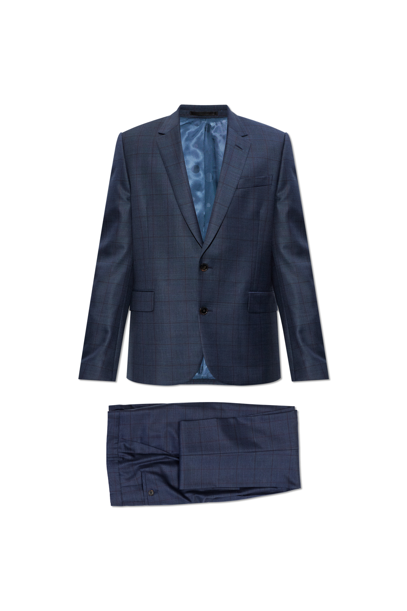 Paul Smith Garnitur Ze Wzorem W Kratę, Mężczyźni, Granatowy