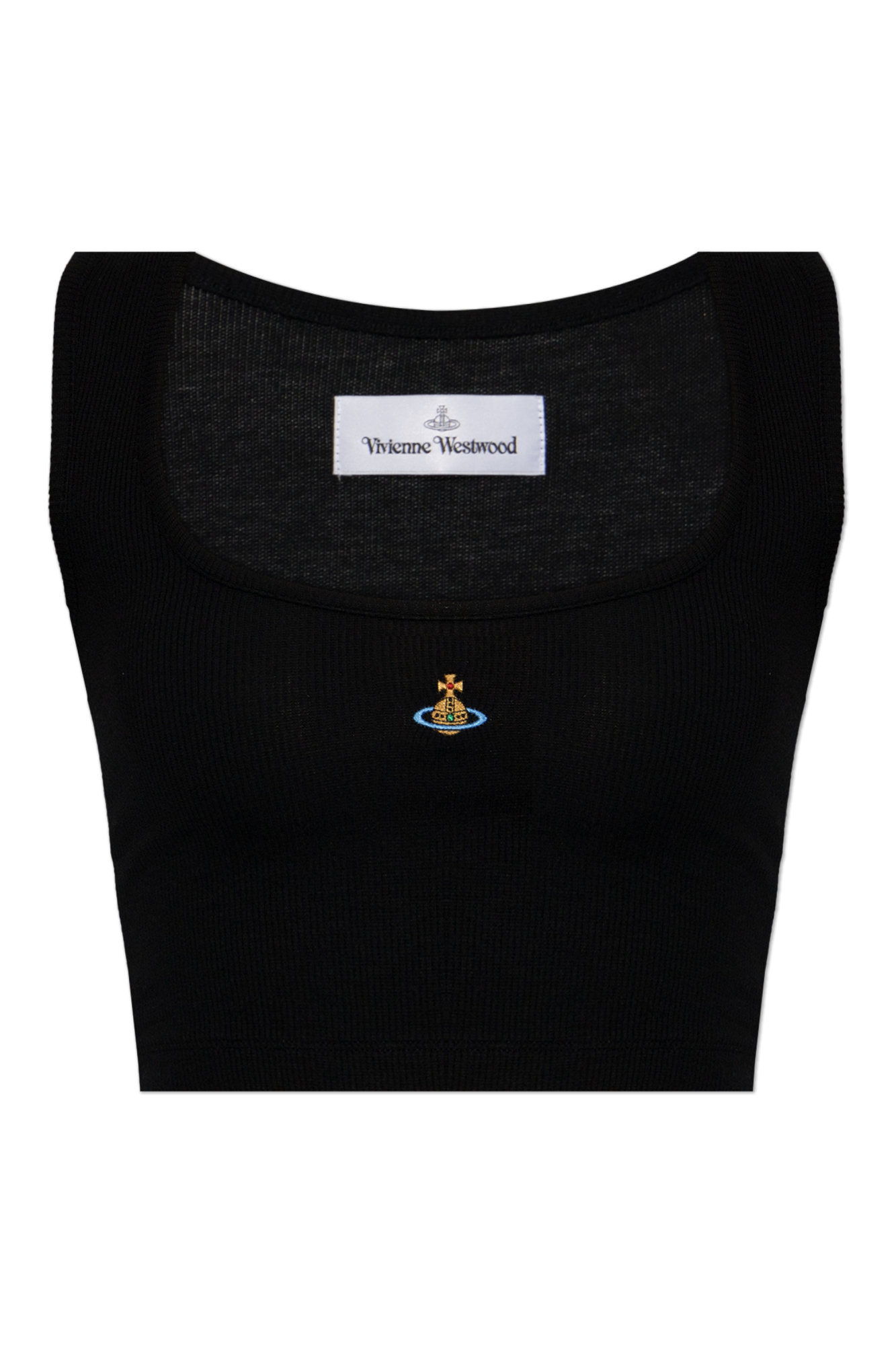 Vivienne Westwood Top Z Logo, Kobiety, Czarny