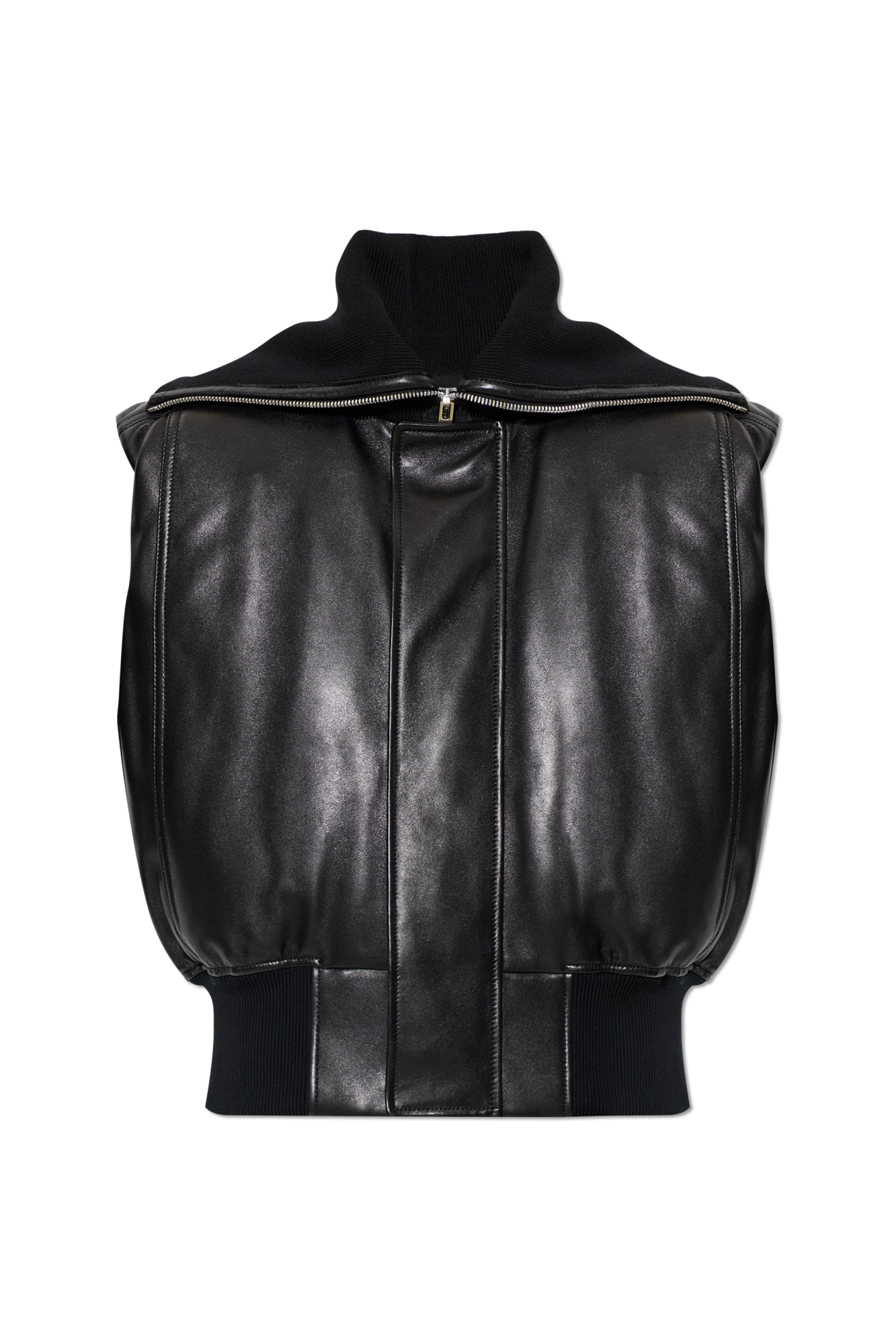 Bottega Veneta Skórzana Kamizelka, Kobiety, Czarny