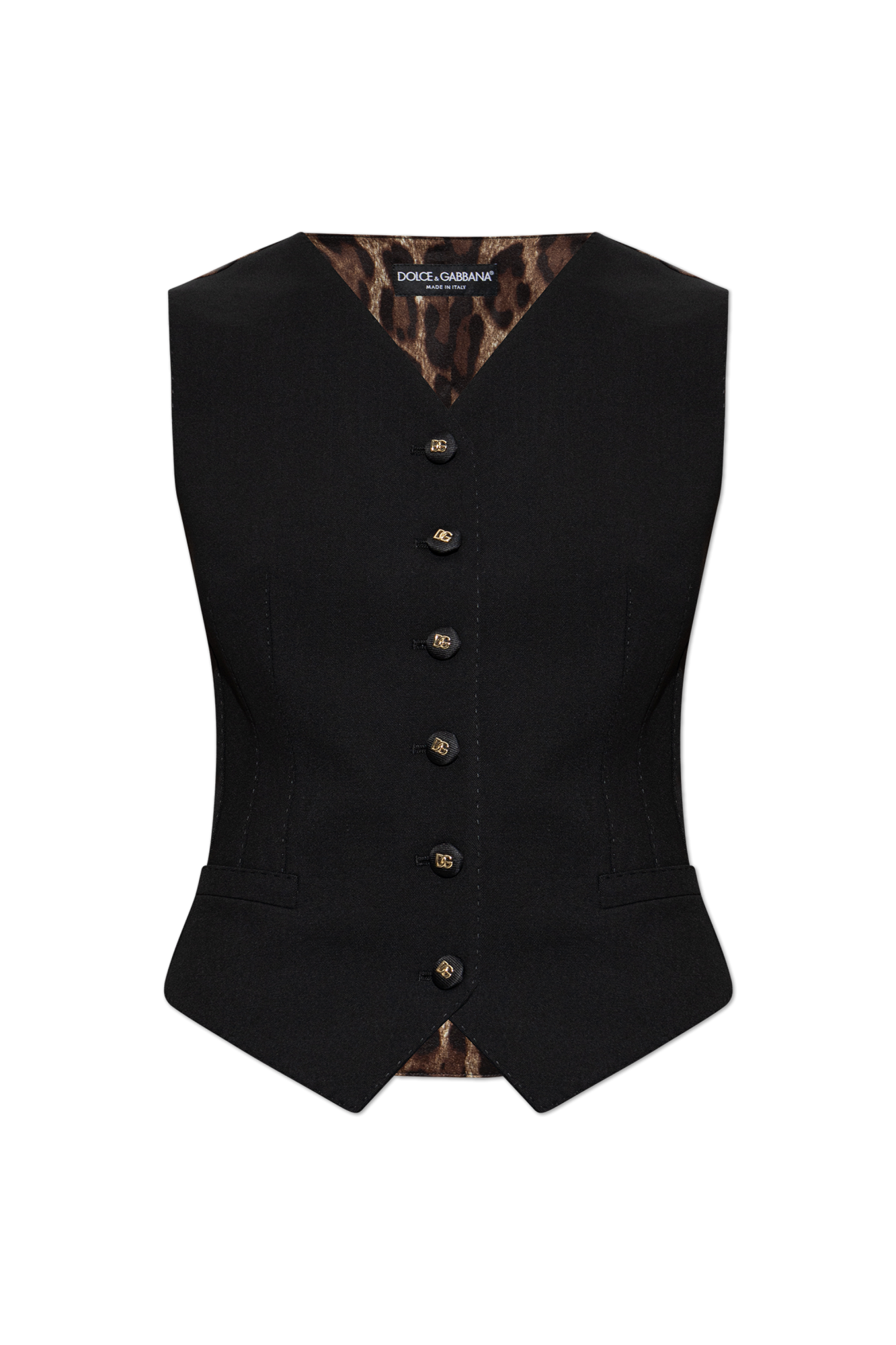 Dolce & Gabbana Kamizelka Złączonych Materiałów, Kobiety, Czarny