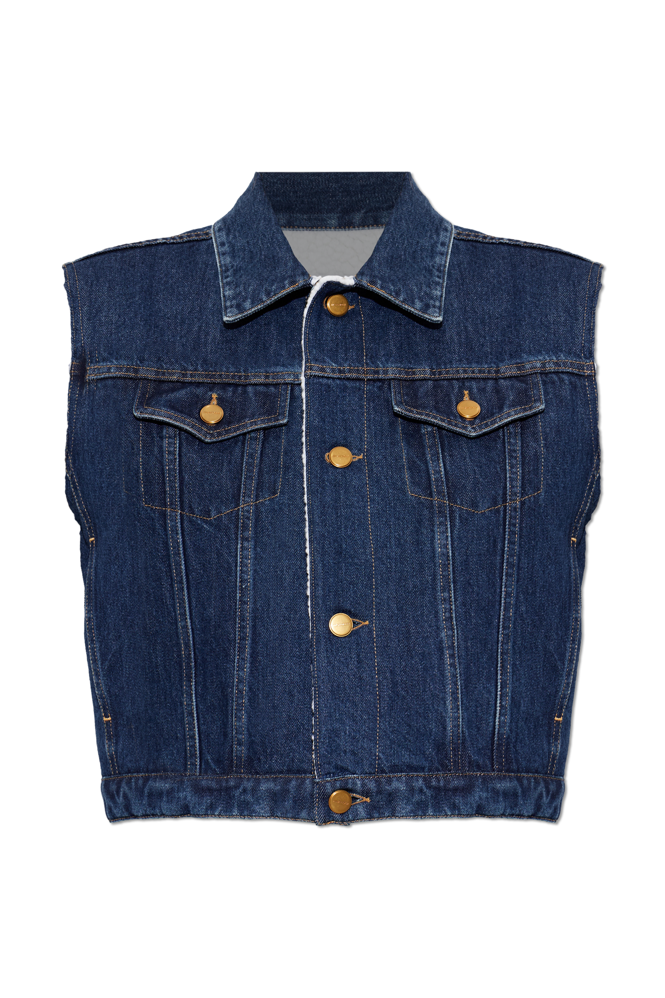 JIL SANDER Jeansowa Kamizelka, Kobiety, Granatowy