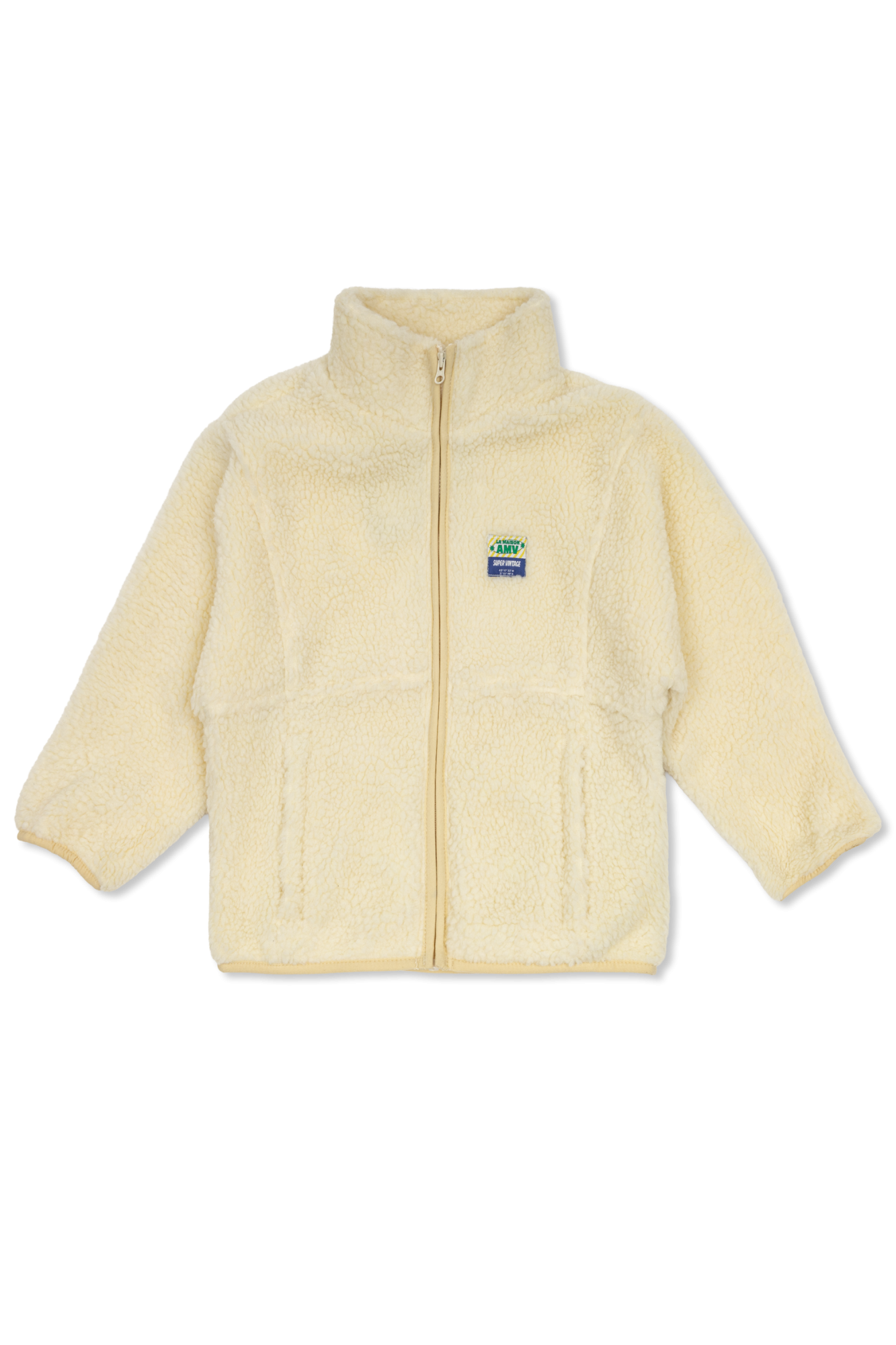 American Vintage Kids Bluza Z Naszywką, Unisex, Kremowy