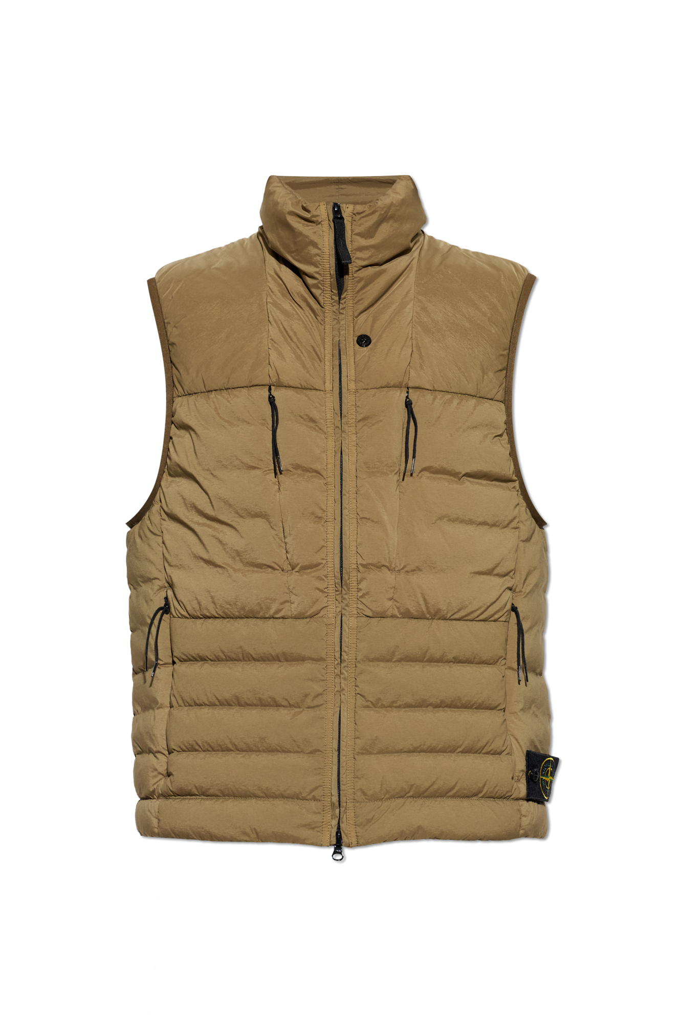 Stone Island Puchowa Kamizelka Ze Stójką, Mężczyźni, Zielony