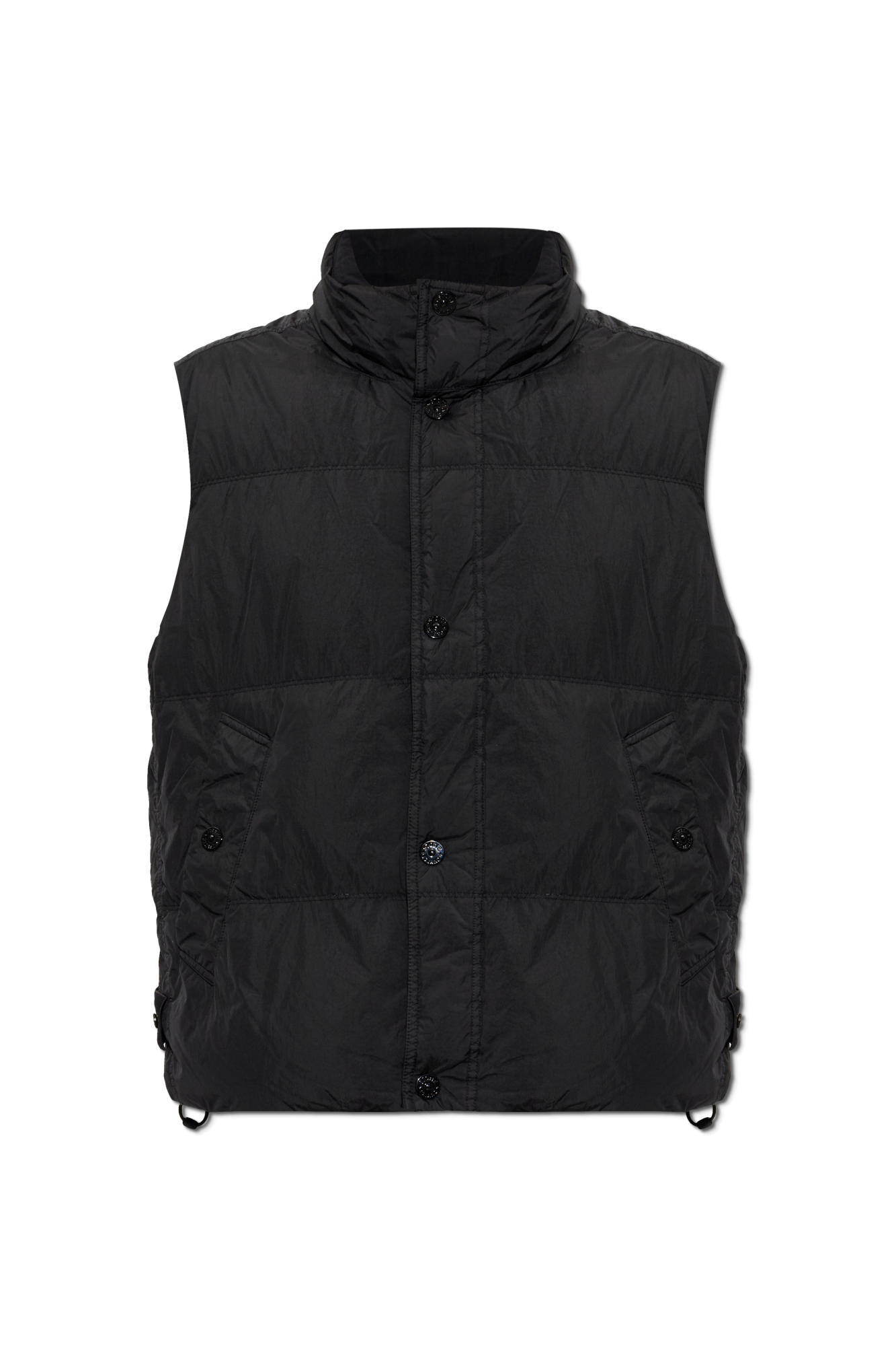 Stone Island Puchowa Kamizelka Ze Stójką, Mężczyźni, Czarny