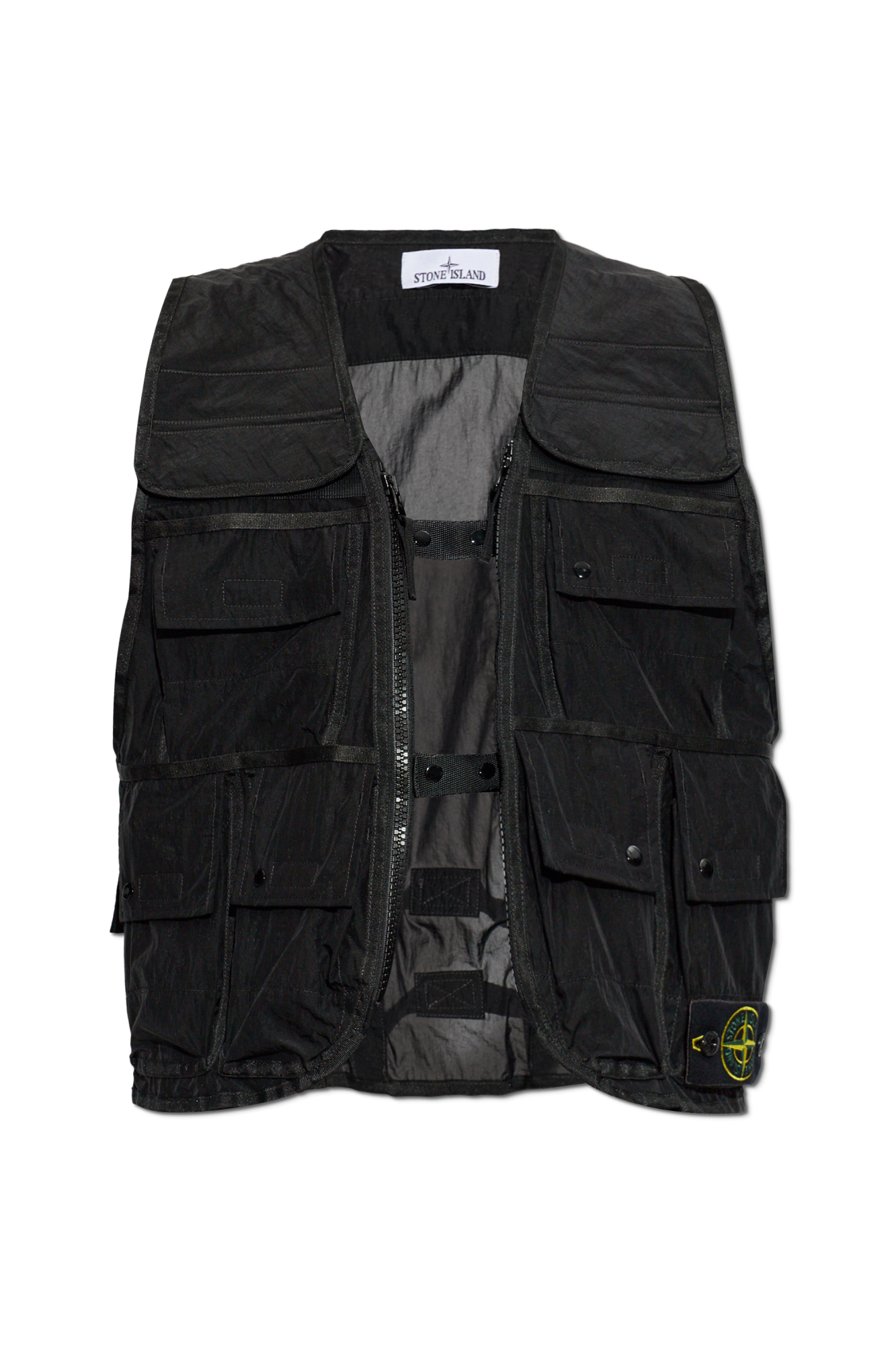 Stone Island Kamizelka Z Kieszeniami, Mężczyźni, Czarny